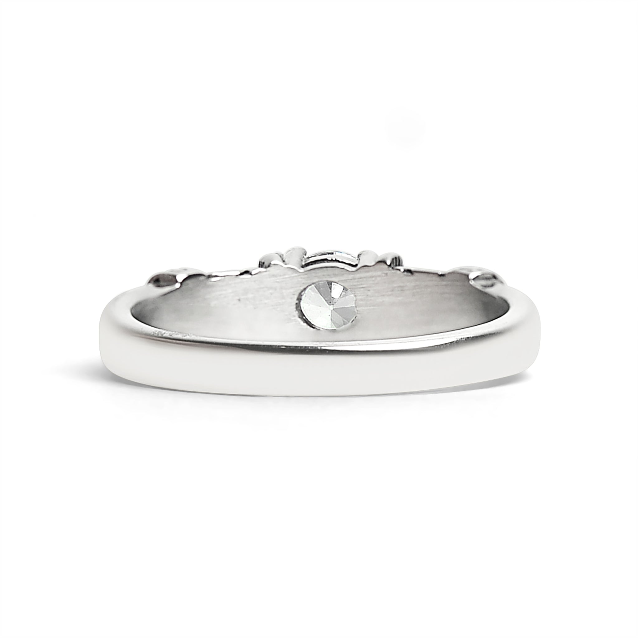 CZ Center With Decorative Accents Stainless Steel Ring / ZRJ9014、mySite、dreamappss