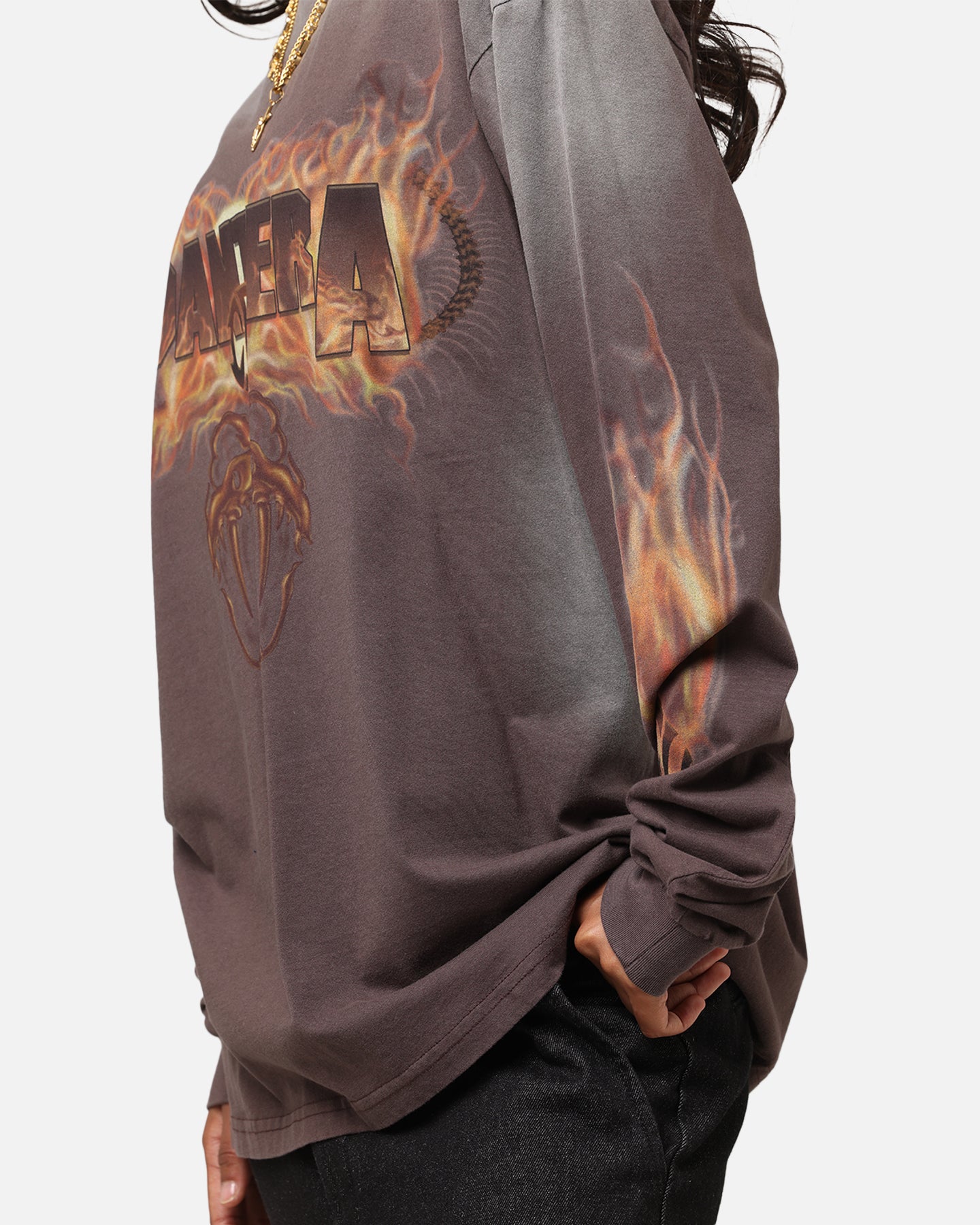 Pantera Pantera Vintage Long Sleeve T-Shirt Dark Brown、mySite、zt4zffjzw
