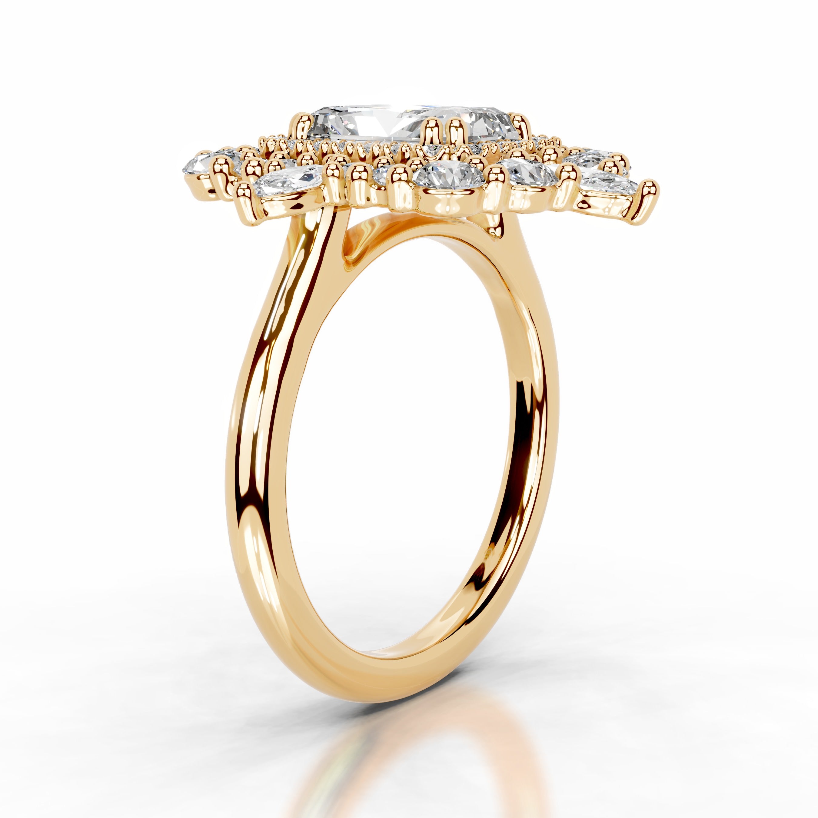 Alberta Diamond Engagement Ring - 18K Yellow Gold、mySite、hinf8tx79