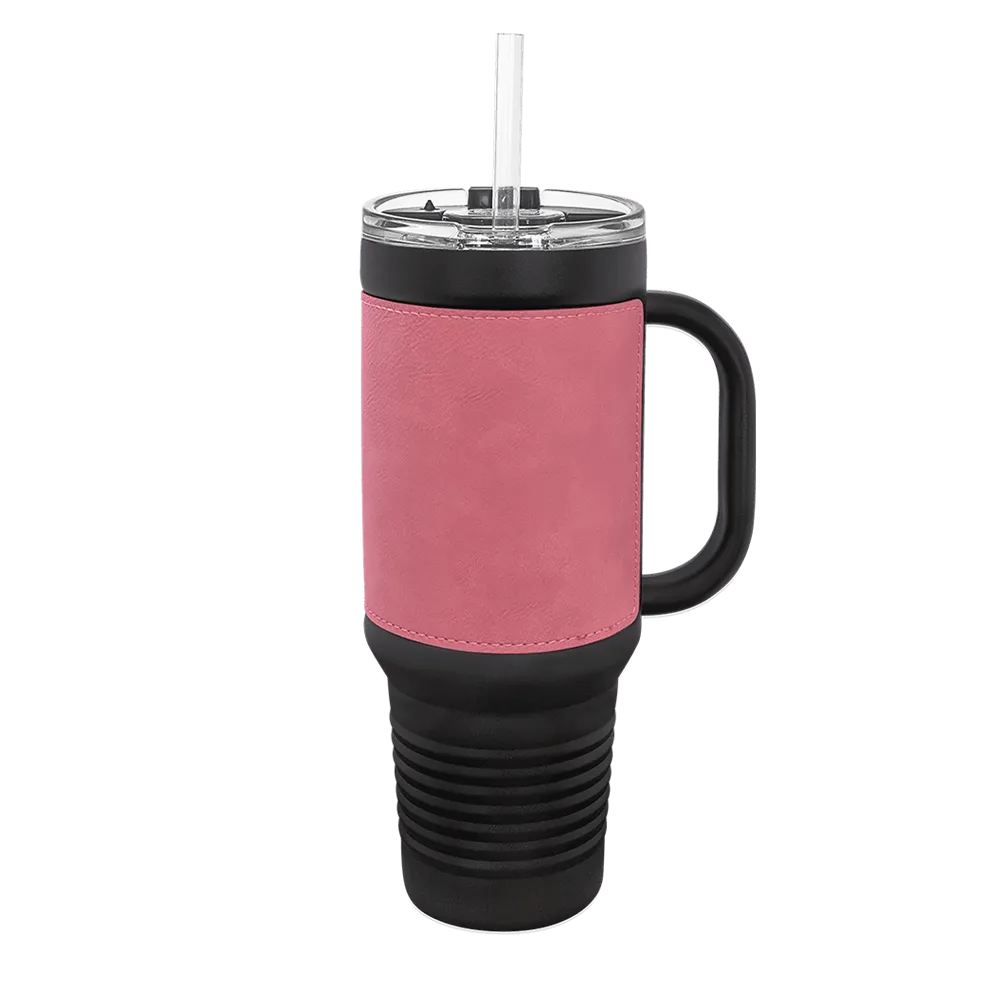 Polar Camel 40 oz. Laserable Leatherette Travel Mug、mySite、noshort