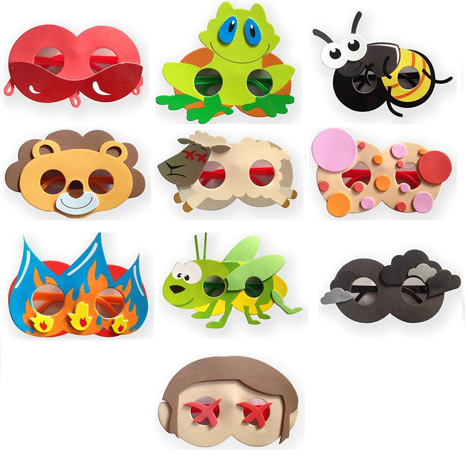  10 Plagues Foam Glasses for Kids、mySite、elrpsem3k