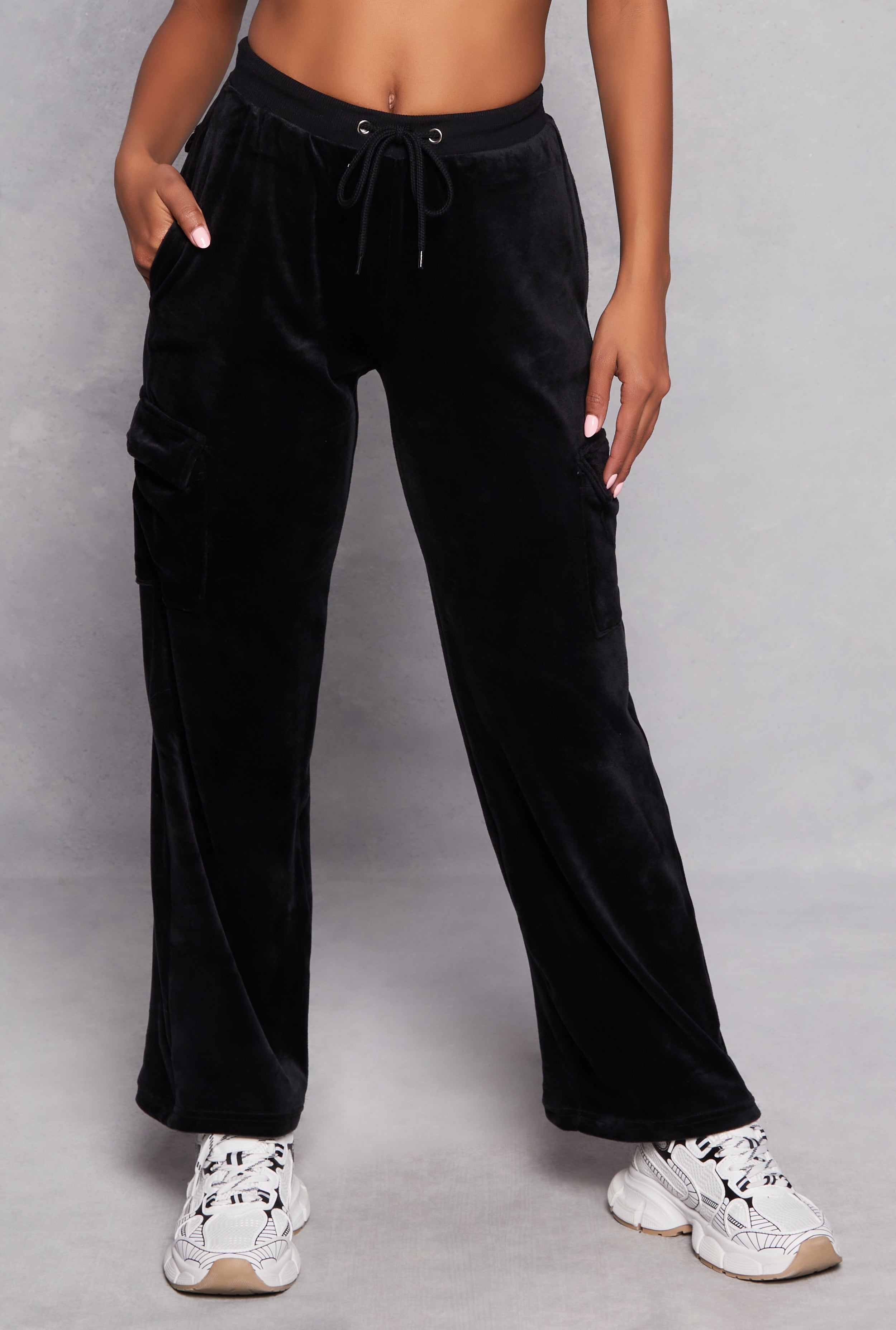 Velour Straight Leg Cargo Sweatpants、mySite、camillekostekn