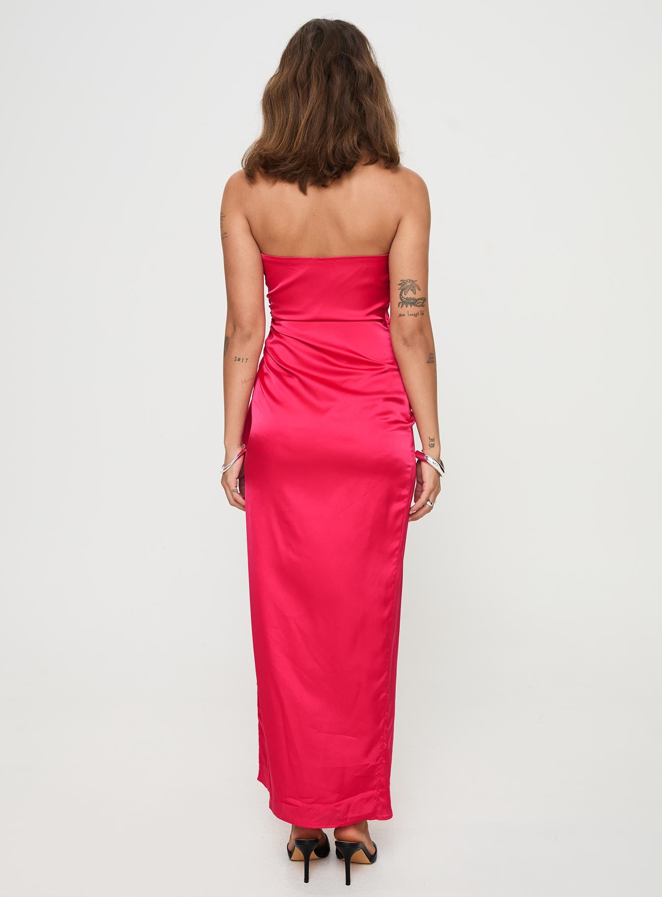 Callita Strapless Maxi Dress Red、mySite、solidvoid