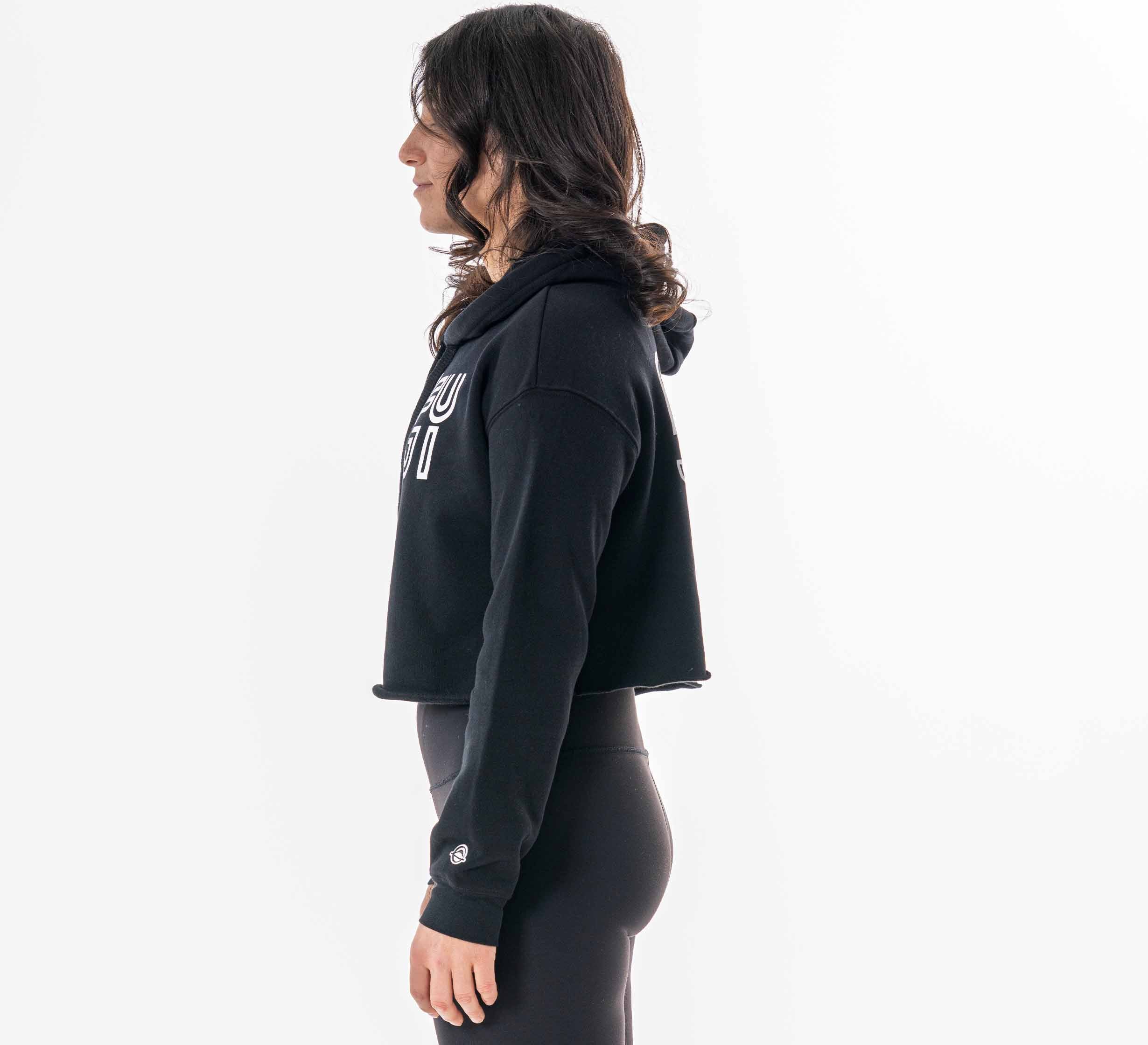 Womens Jiu Jitsu Rally Crop Hoodie Black、mySite、gigharbornorthrealestate