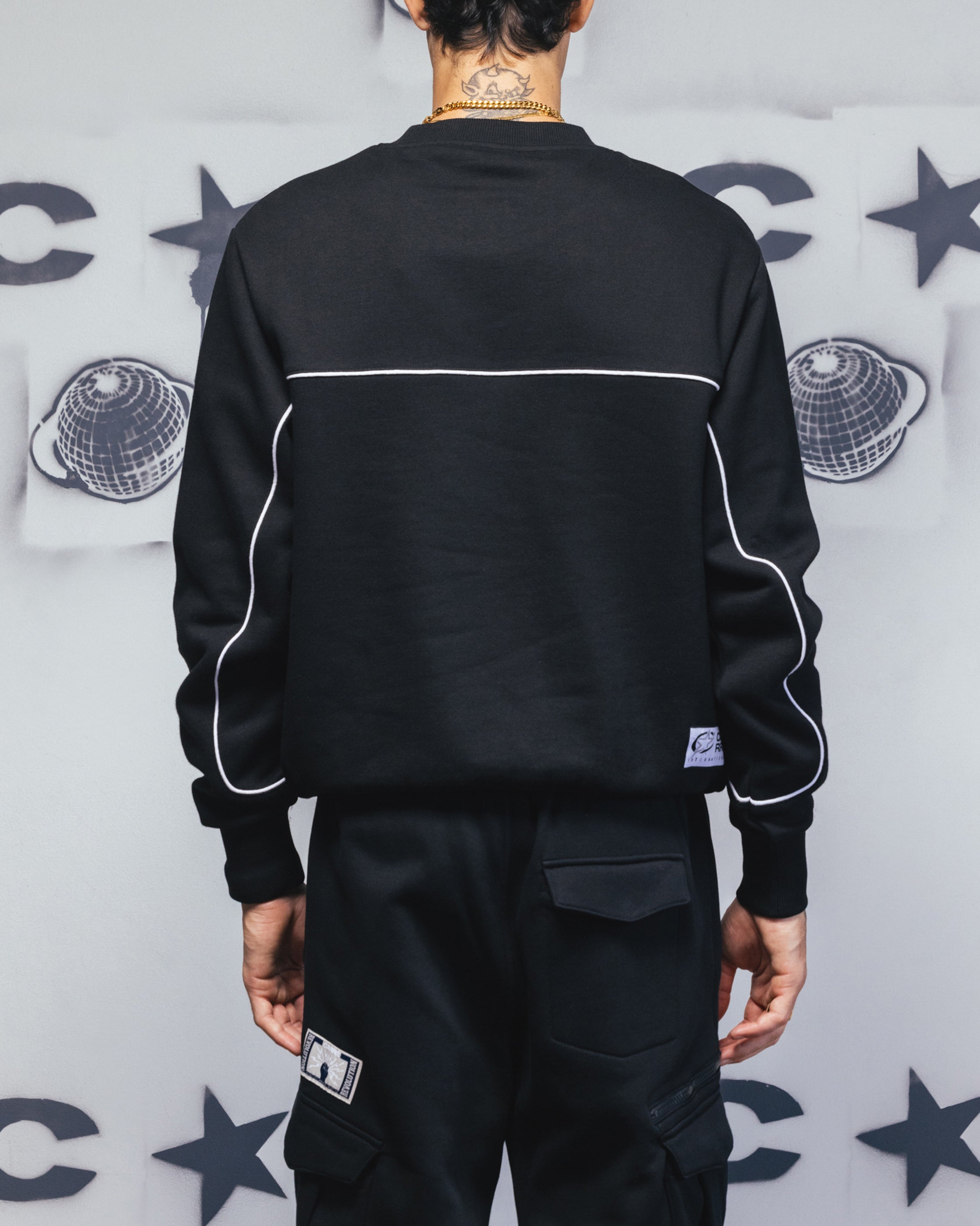 Carre Trainer Oversized Panelled Crewneck Black、mySite、zt4zffjzw
