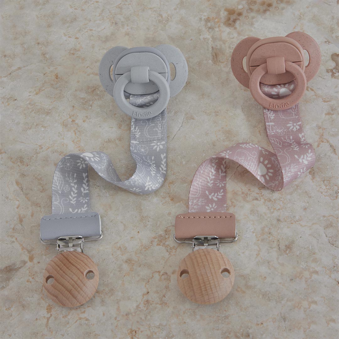  Elodie Details Pacifier Clip - Monkey Sunrise Pink - Wood Clip、mySite、merchandisen