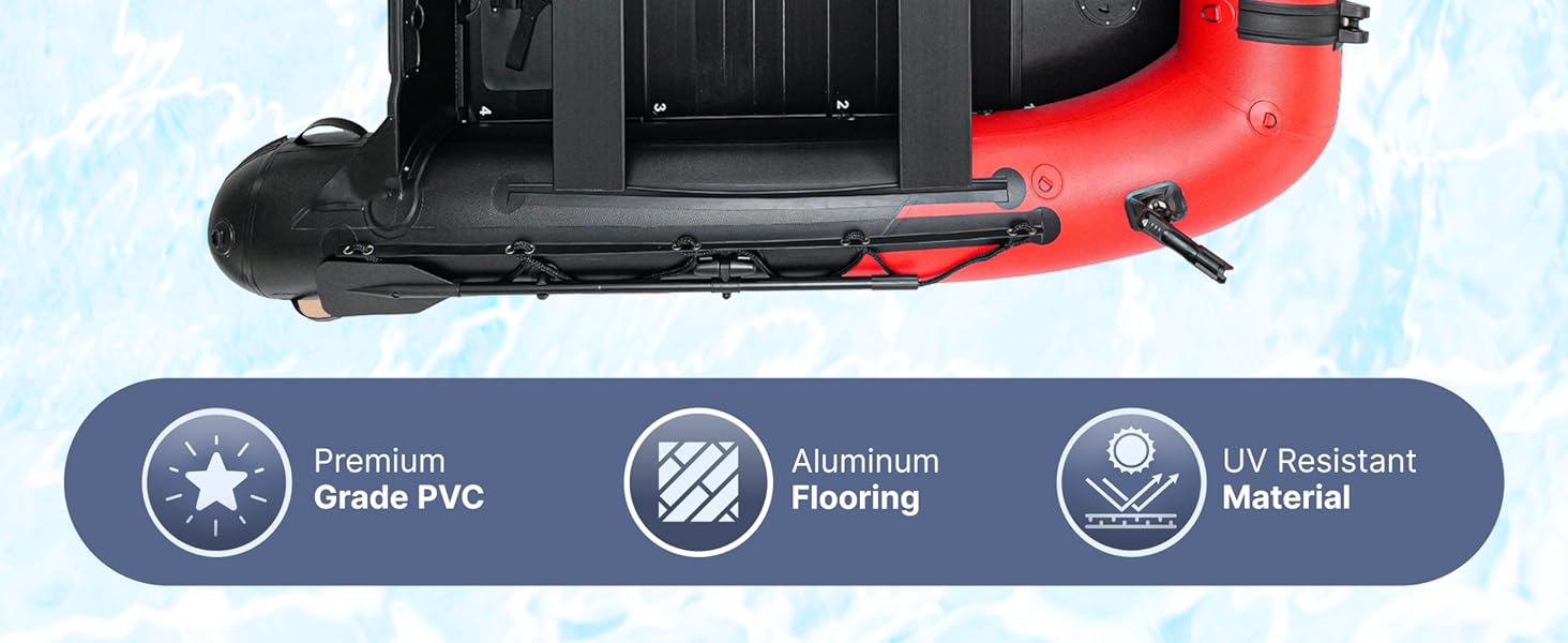 ALEKO Inflatable Boat Red