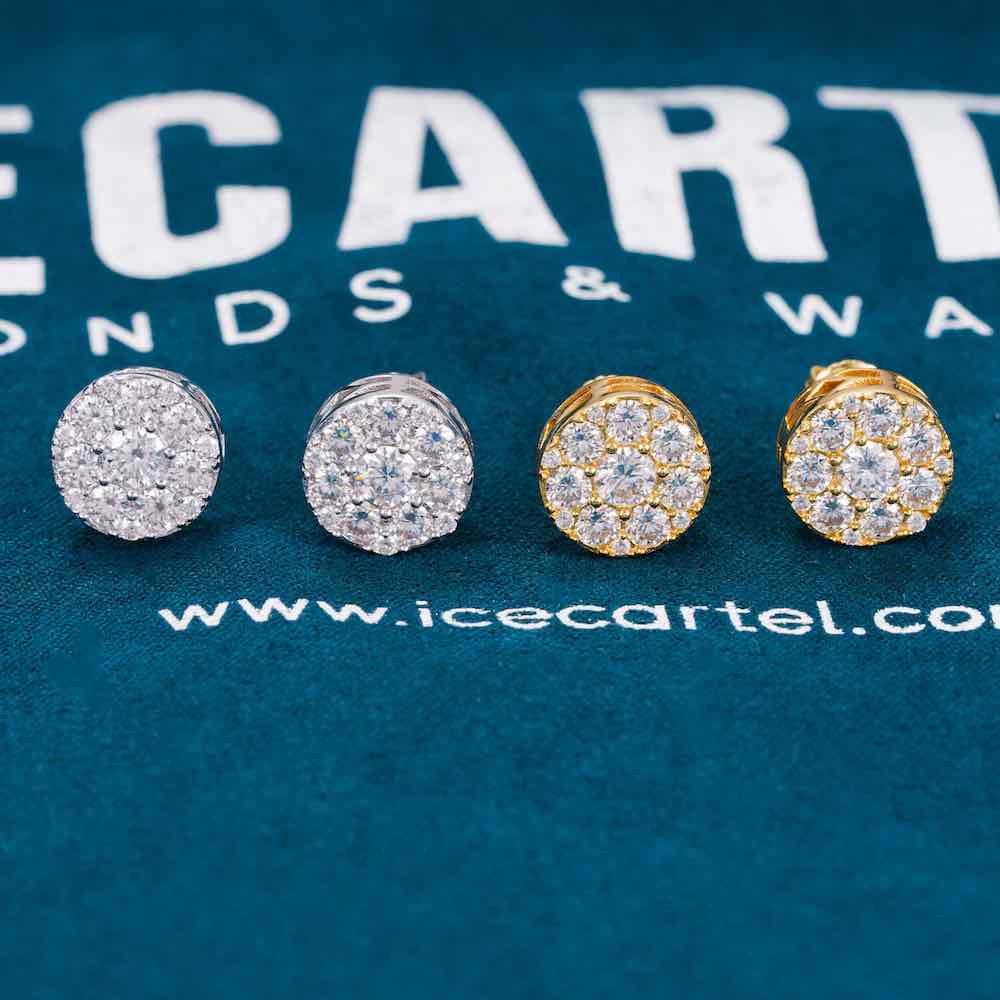 10MM Moissanite Cluster Halo Stud Earrings、mySite、hinf8tx79