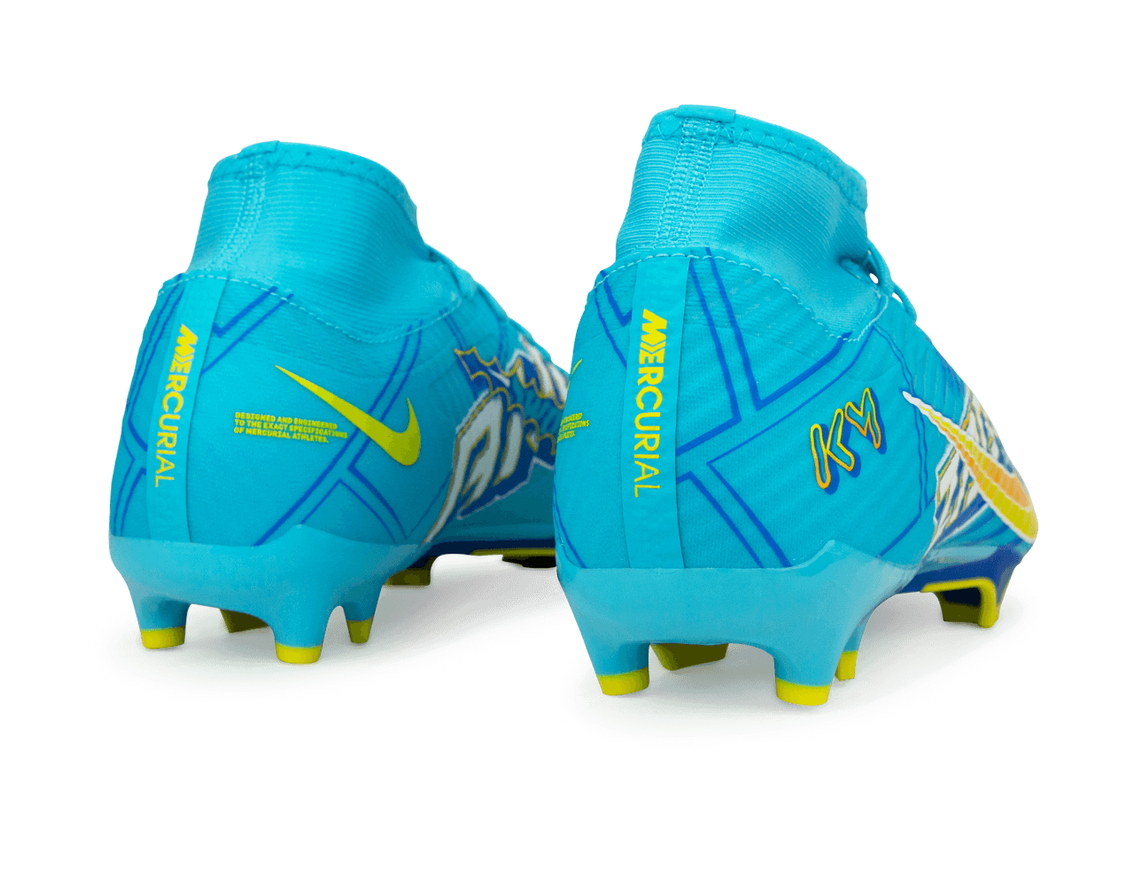 Nike Men's Zoom Mercurial Superfly 9 Academy KM FG/MG Blue/White、mySite、noshort