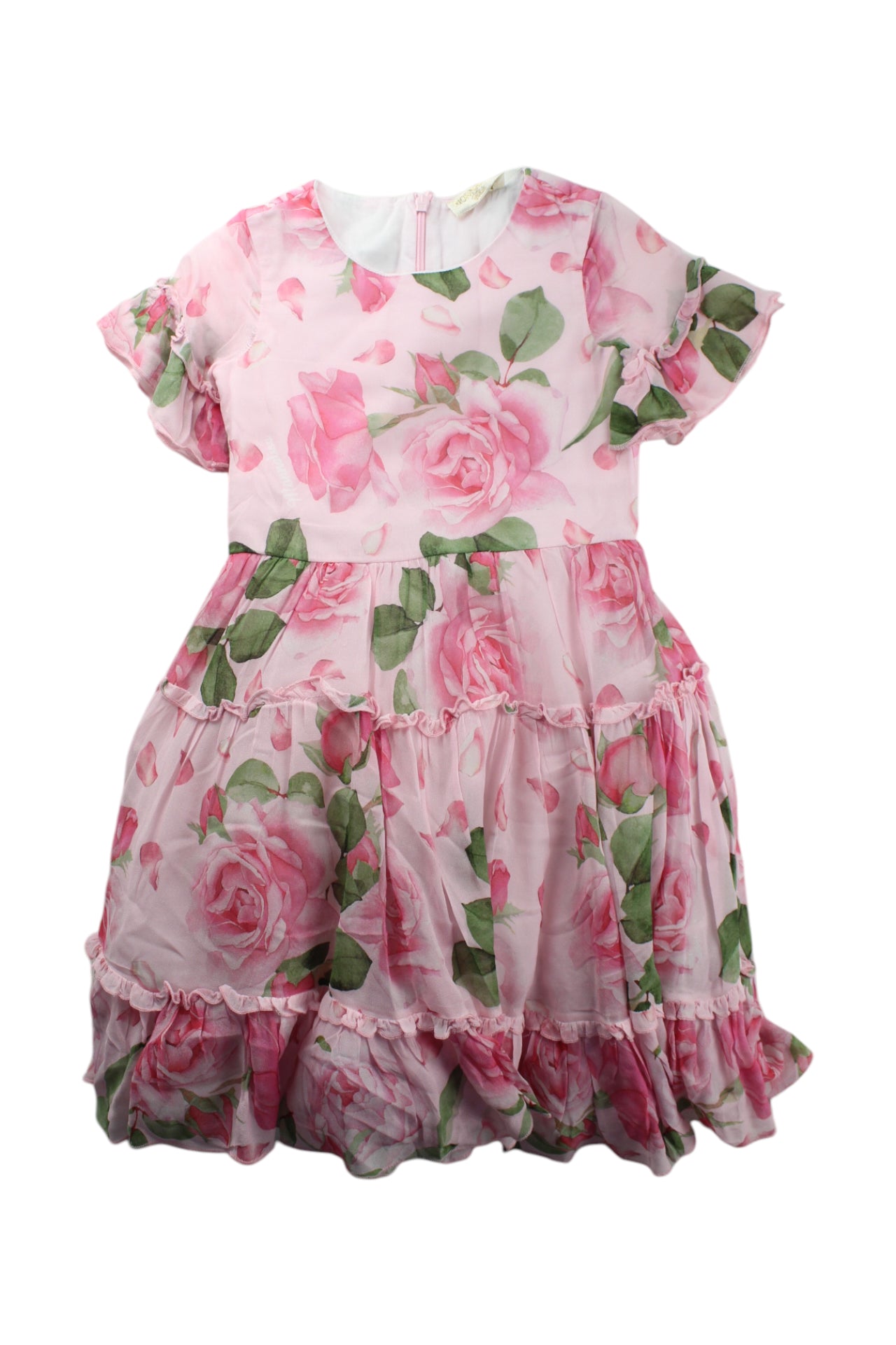 Monnalisa Floral Short Sleeve Dress 7Y、mySite、g9winljtr