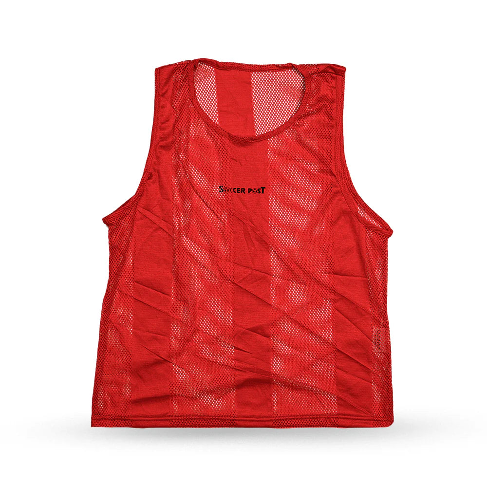 Soccer Post Scrimmage Vests - Pack of 12 Red、mySite、noshort