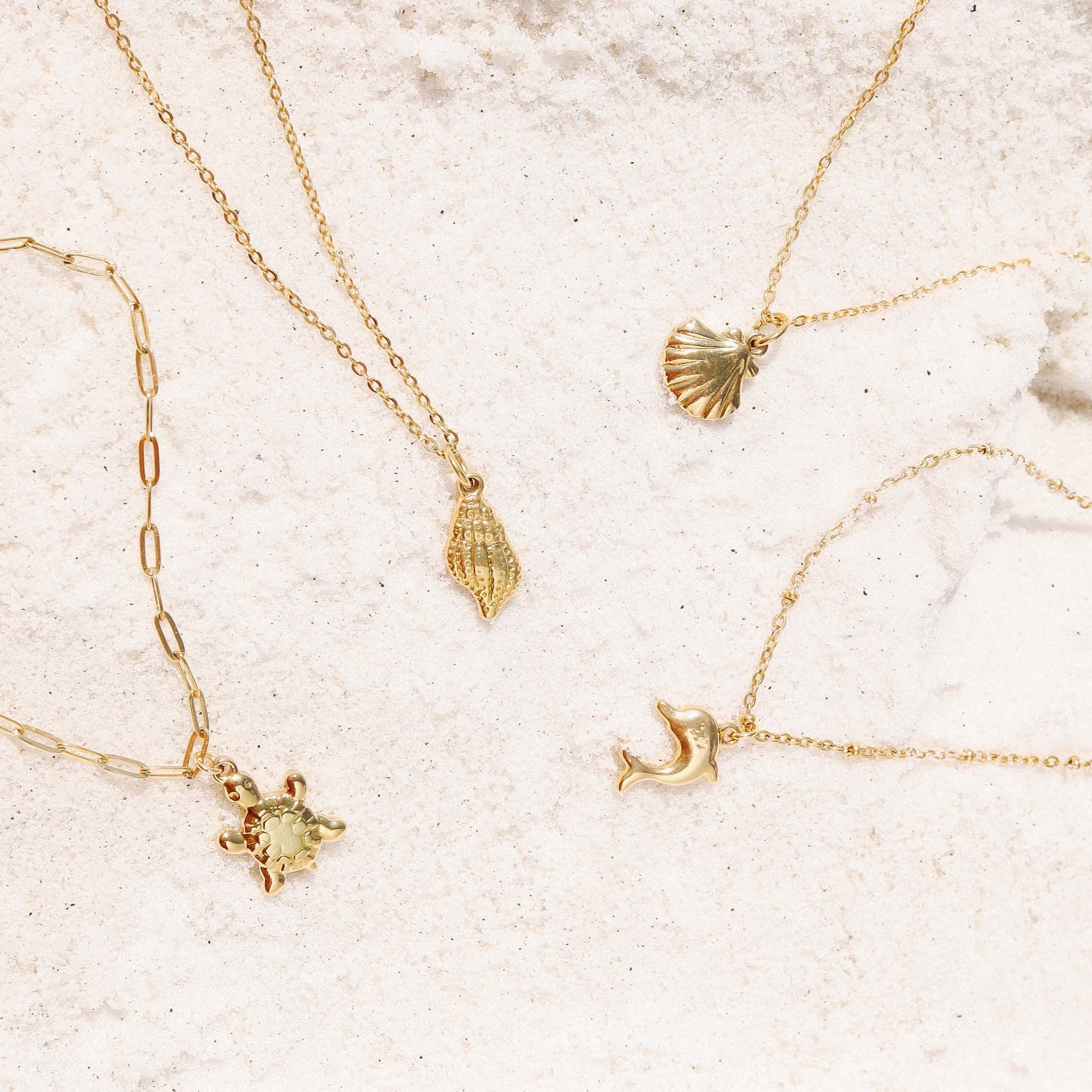 18K Gold PVD Stainless Steel Clam Shell Charm / PDL0097、mySite、dreamappss