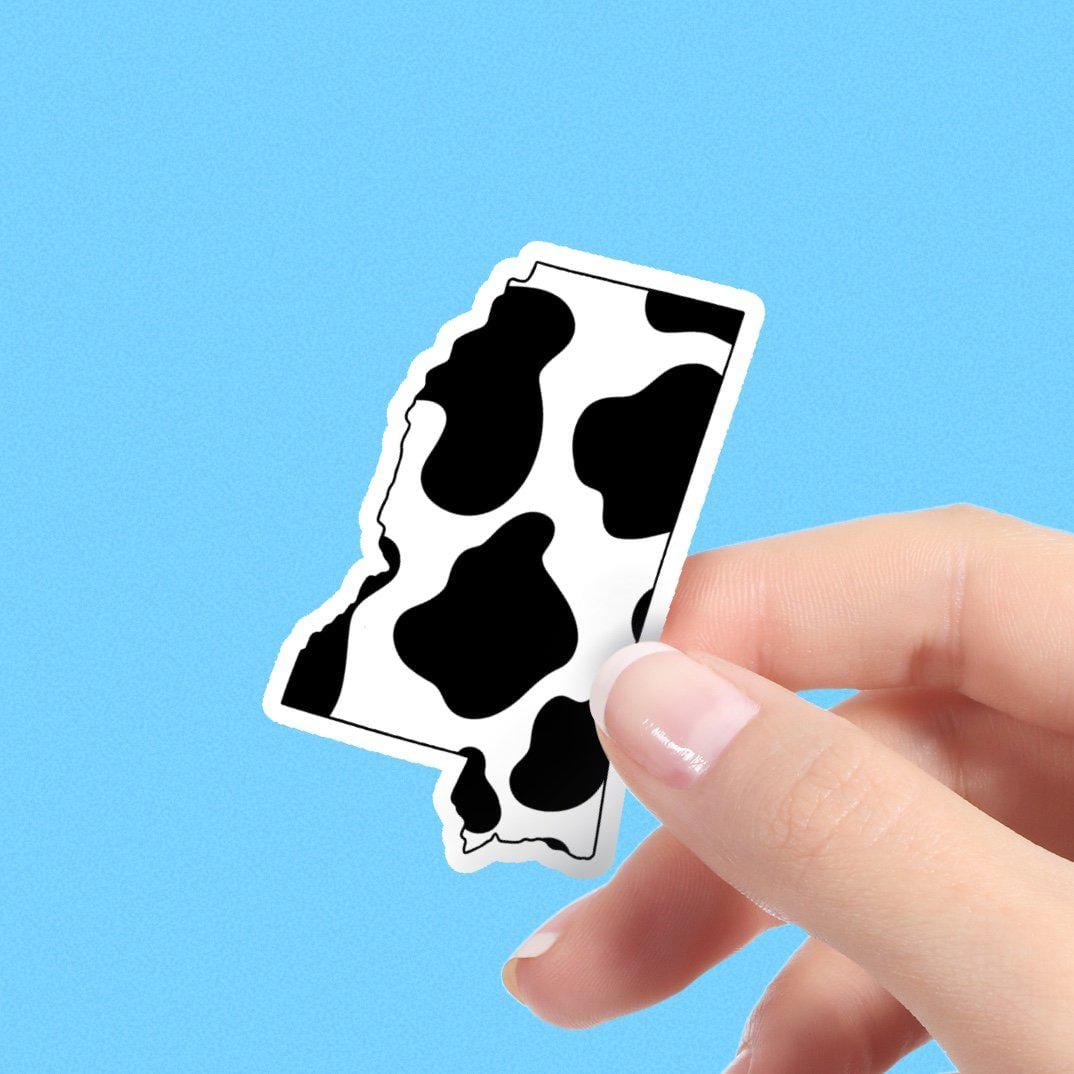  Mississippi Cow Pattern Sticker、mySite、elrpsem3k