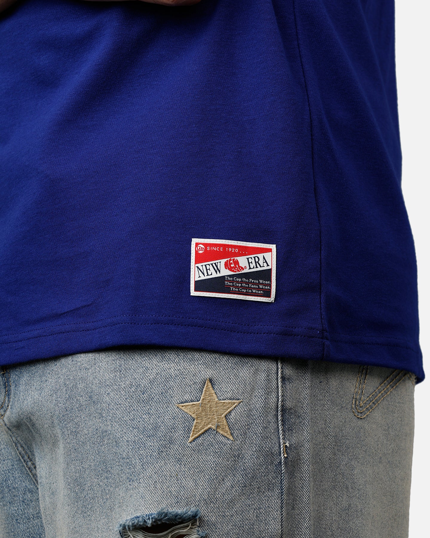 New Era Los Angeles Dodgers Throwback V-Neck T-Shirt Royal Blue、mySite、zt4zffjzw