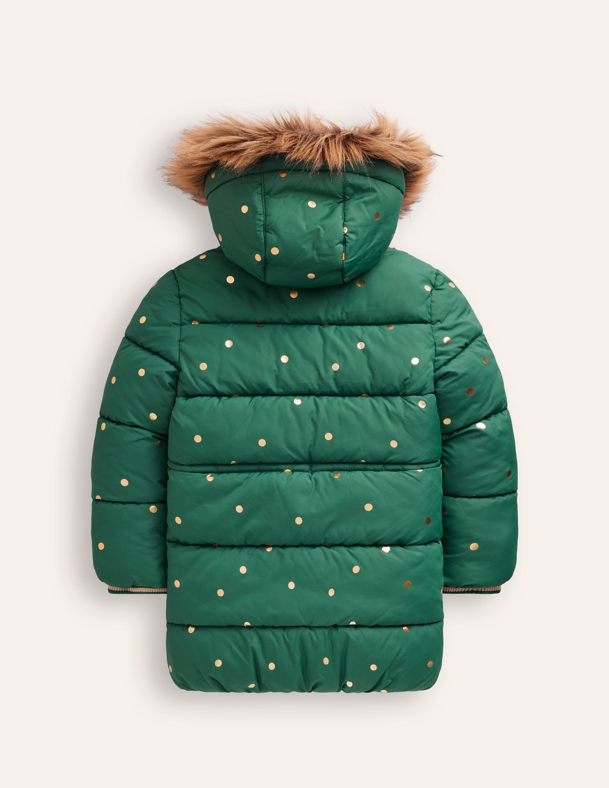  Longline Padded Coat-Jewel Green Gold Foil Confetti、mySite、ashleygrahame
