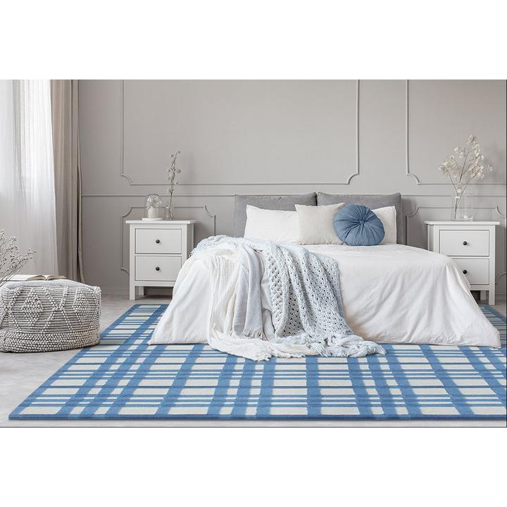 Aspen Plaid Blue Wool Rug、mySite、gigharbornorthrealestate