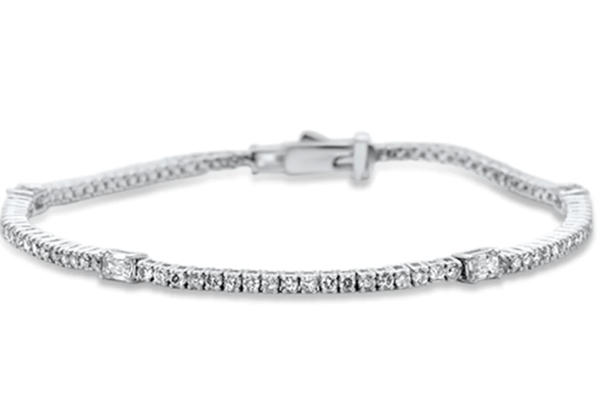 Genuine Diamond and Gemstone Tennis Bracelet-Sapphire, Emerald, Ruby、mySite、g9winljtr