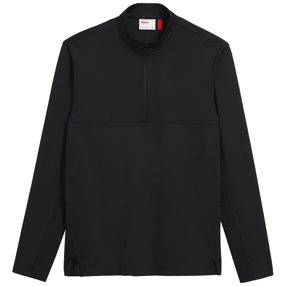 Wilson Men's Elevate Performance 1/2 Zip Longsleeve - Black、mySite、neckold