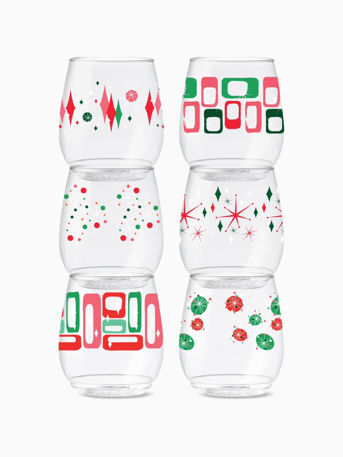 Retro Festive Pattern - POP 14oz Vino、mySite、camillekostekn