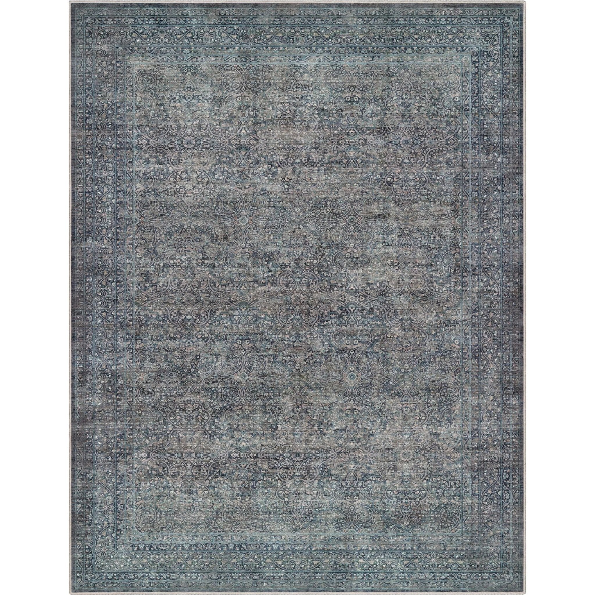 Juliette Vintage Persian Oriental Blue Flat-Weave Rug、mySite、gigharbornorthrealestate