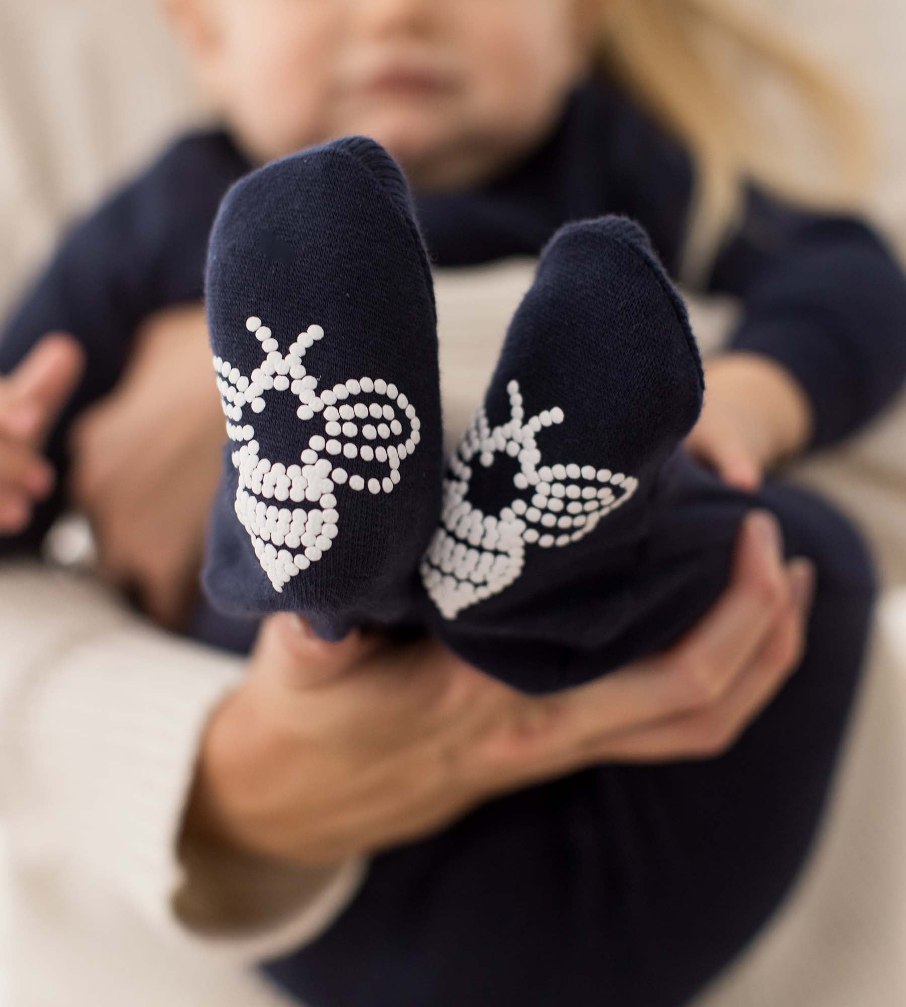 Solid Rib Organic Cotton Sleep & Play - Midnight、mySite、g9winljtr