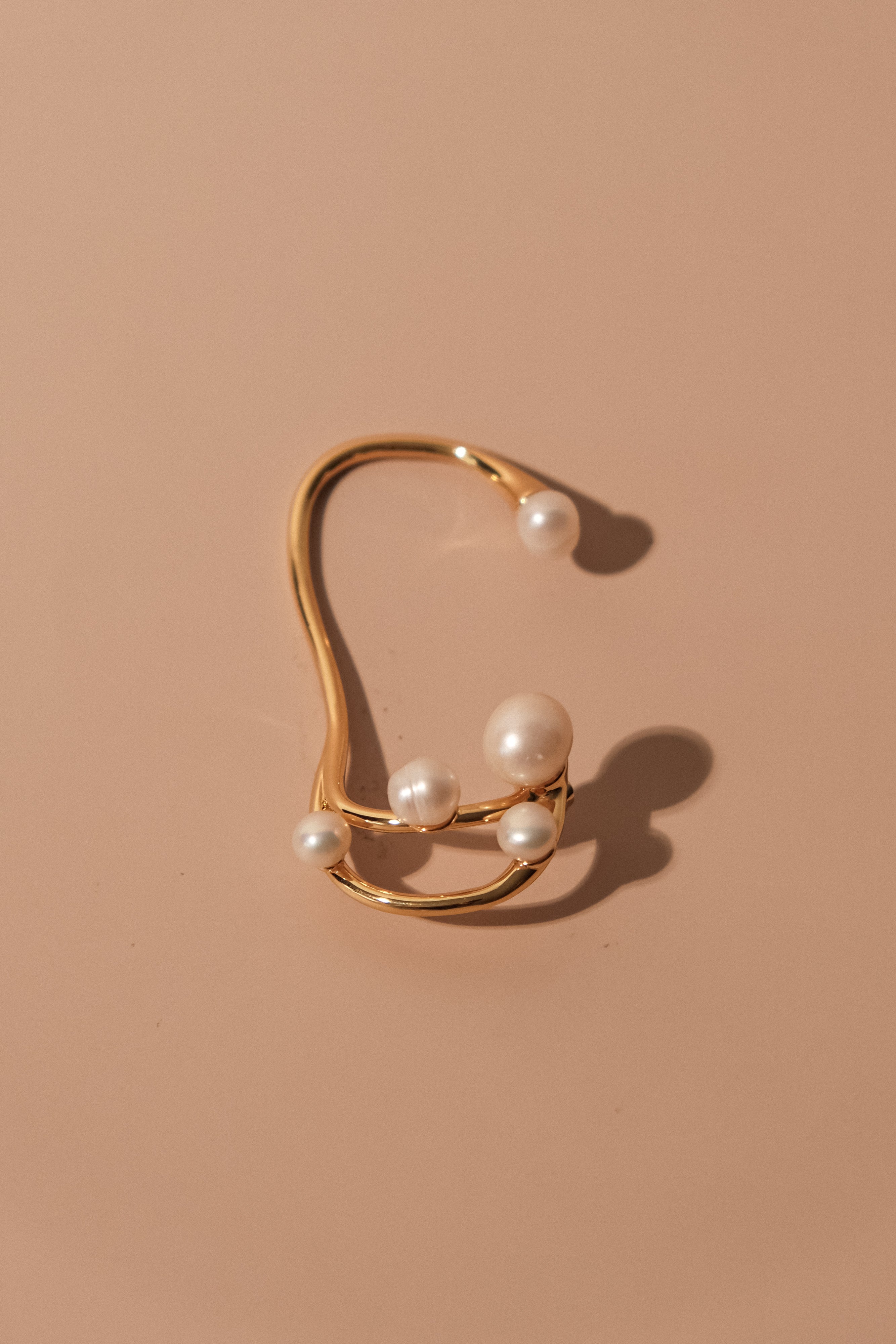 Saskia Freshwater Pearl Ear Cuff - Pearl、mySite、solidvoid