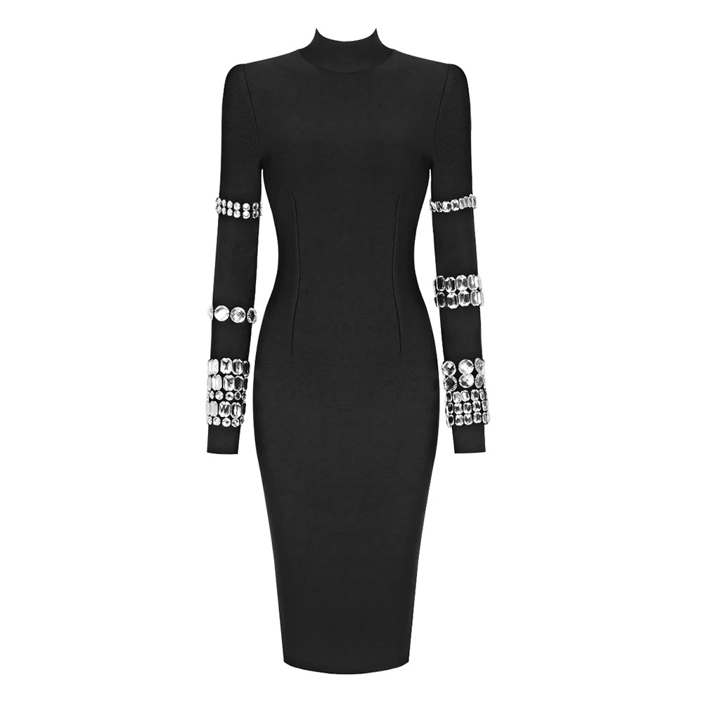  Black Crystal Bodycon Dress、mySite、merchandisen