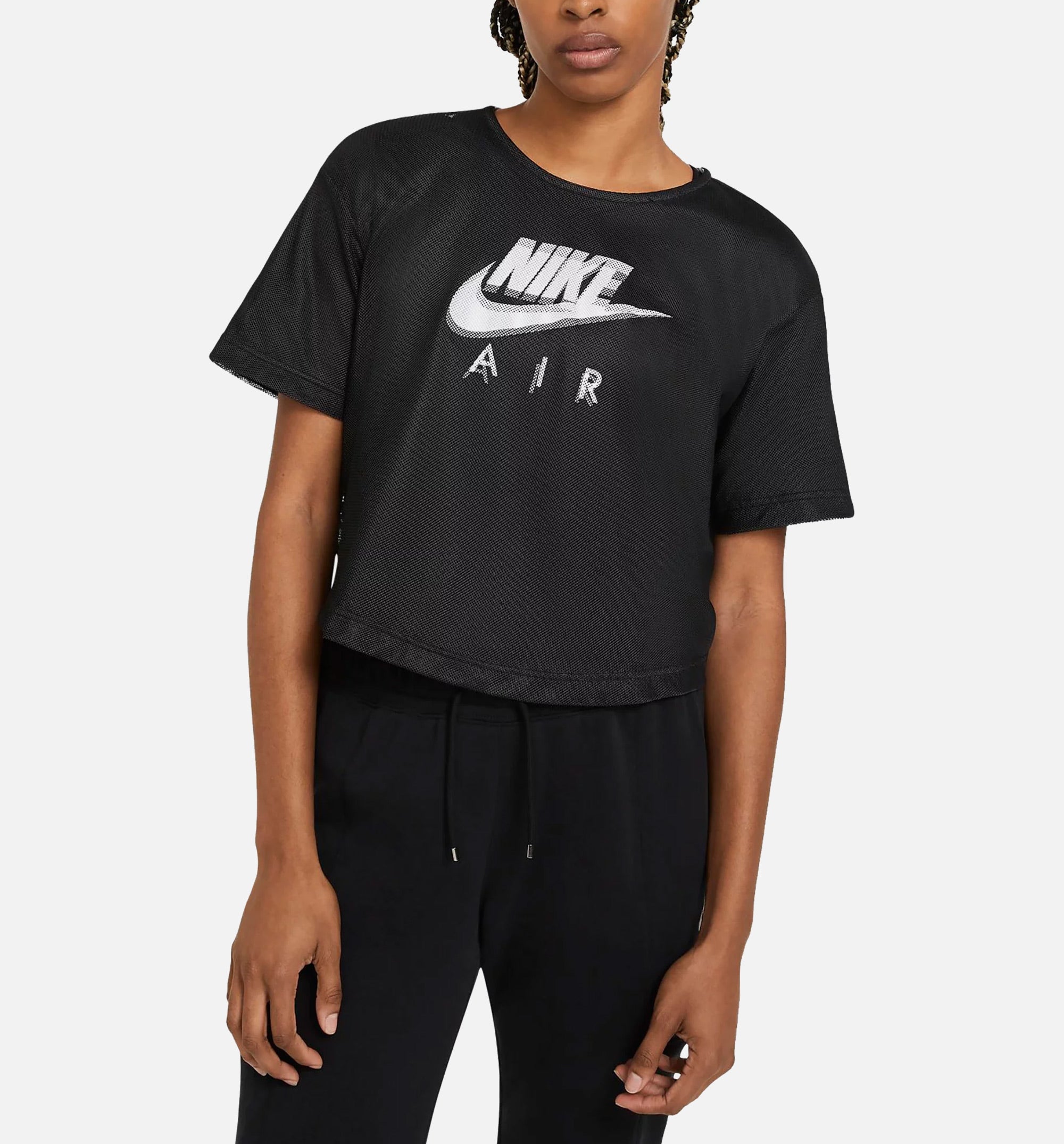 Sportswear Air Mesh Short Sleeve Womens T-Shirt - Black、mySite、dreamappss