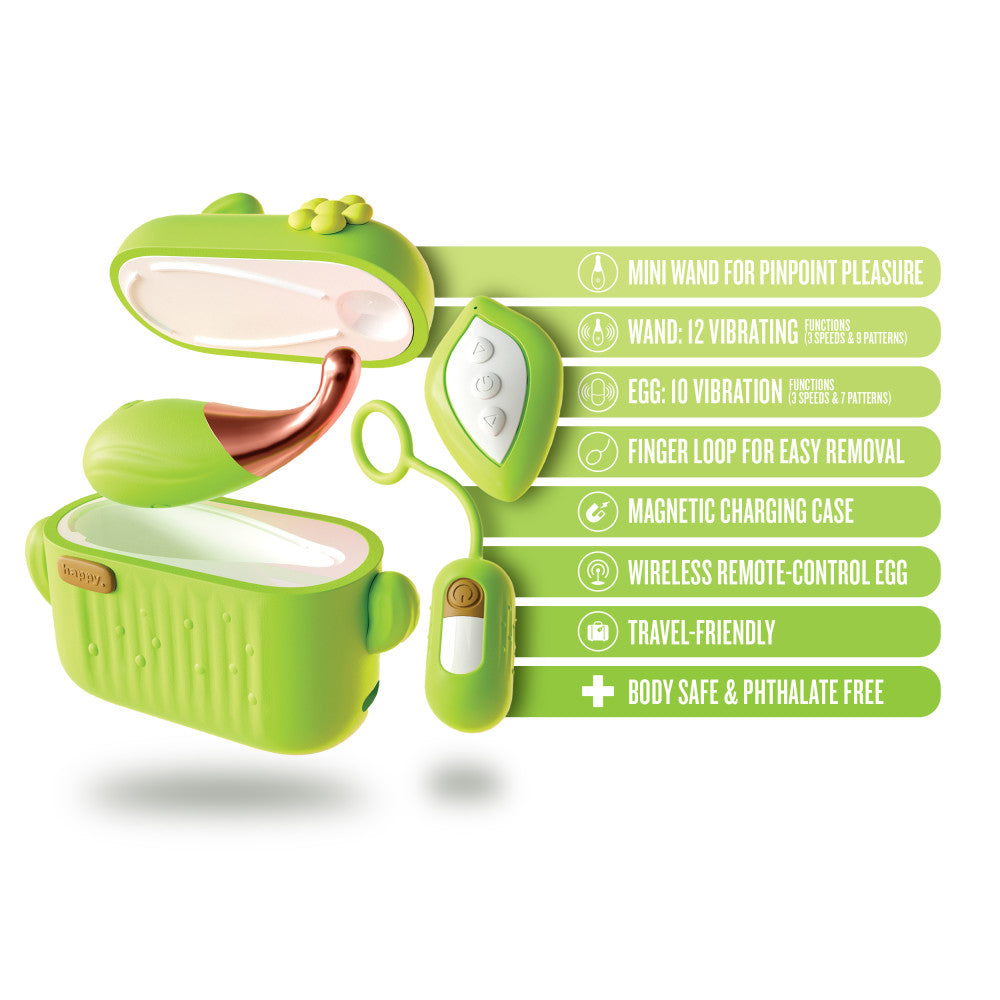 Play With Me By Blush® | Blooming Bliss 4 Piece Set - Mini Clitoral Wand & Egg Vibrator With Wireless Remote - USB Charging Case、mySite、bottomscart