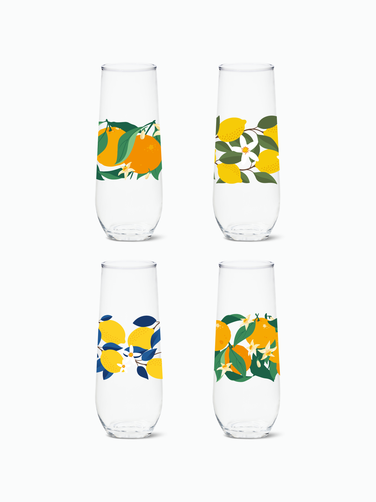 Citrus - RESERVE 9oz Stemless Champagne Tritan Copolyester Glass、mySite、camillekostekn