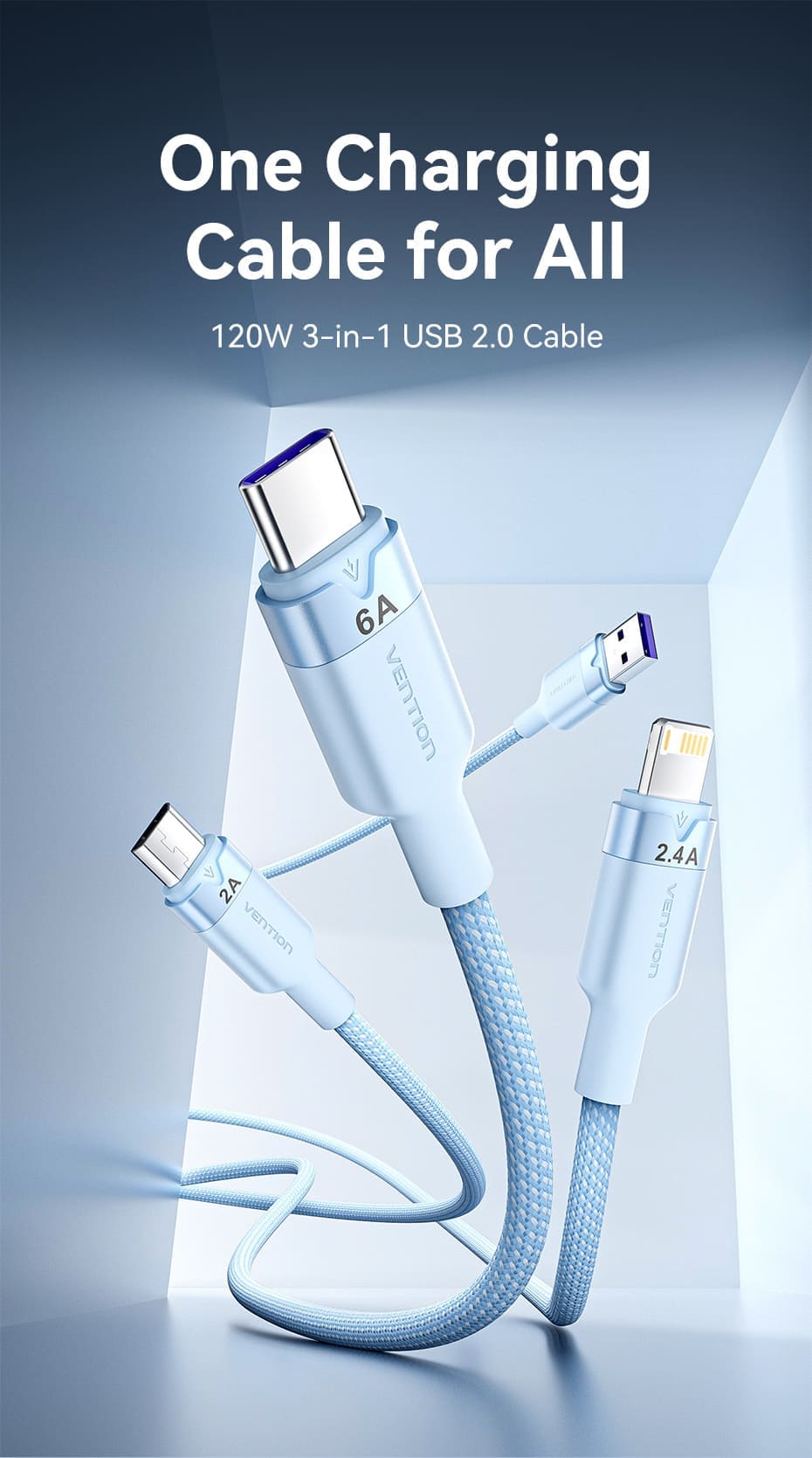 3-in-1 USB 2.0 Cable
