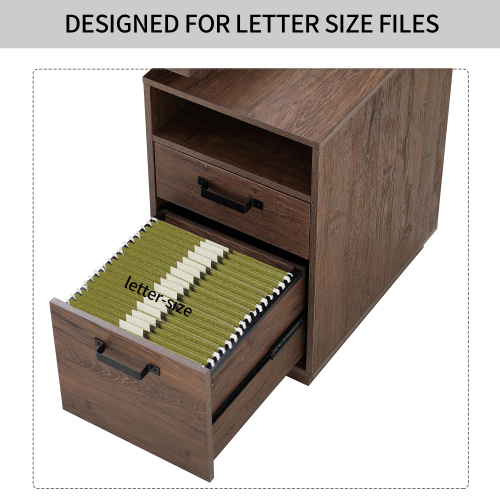 Home Office Computer Desk with Drawers/Hanging Letter-size Files, 65 inch Writing Study Table with Drawers、、casual