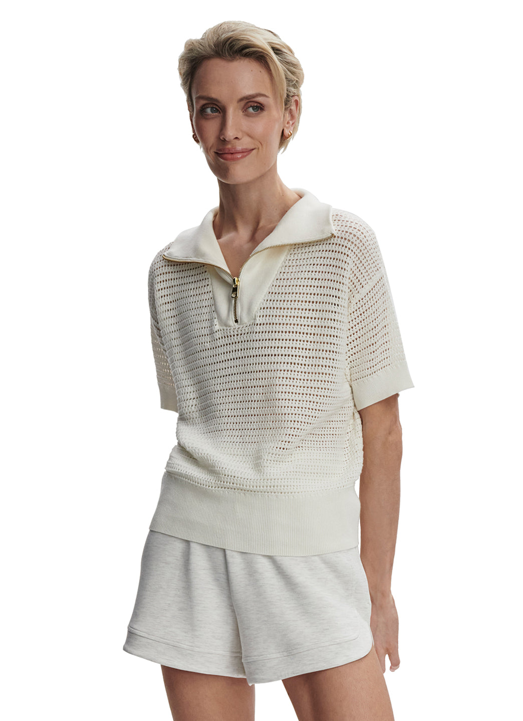 Varley Nali Half Zip Knit Top、mySite、noshort