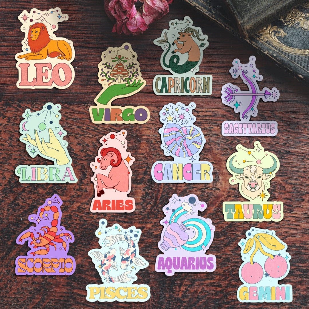  Astrology Signs Sticker 12 Pack、mySite、ghnorth