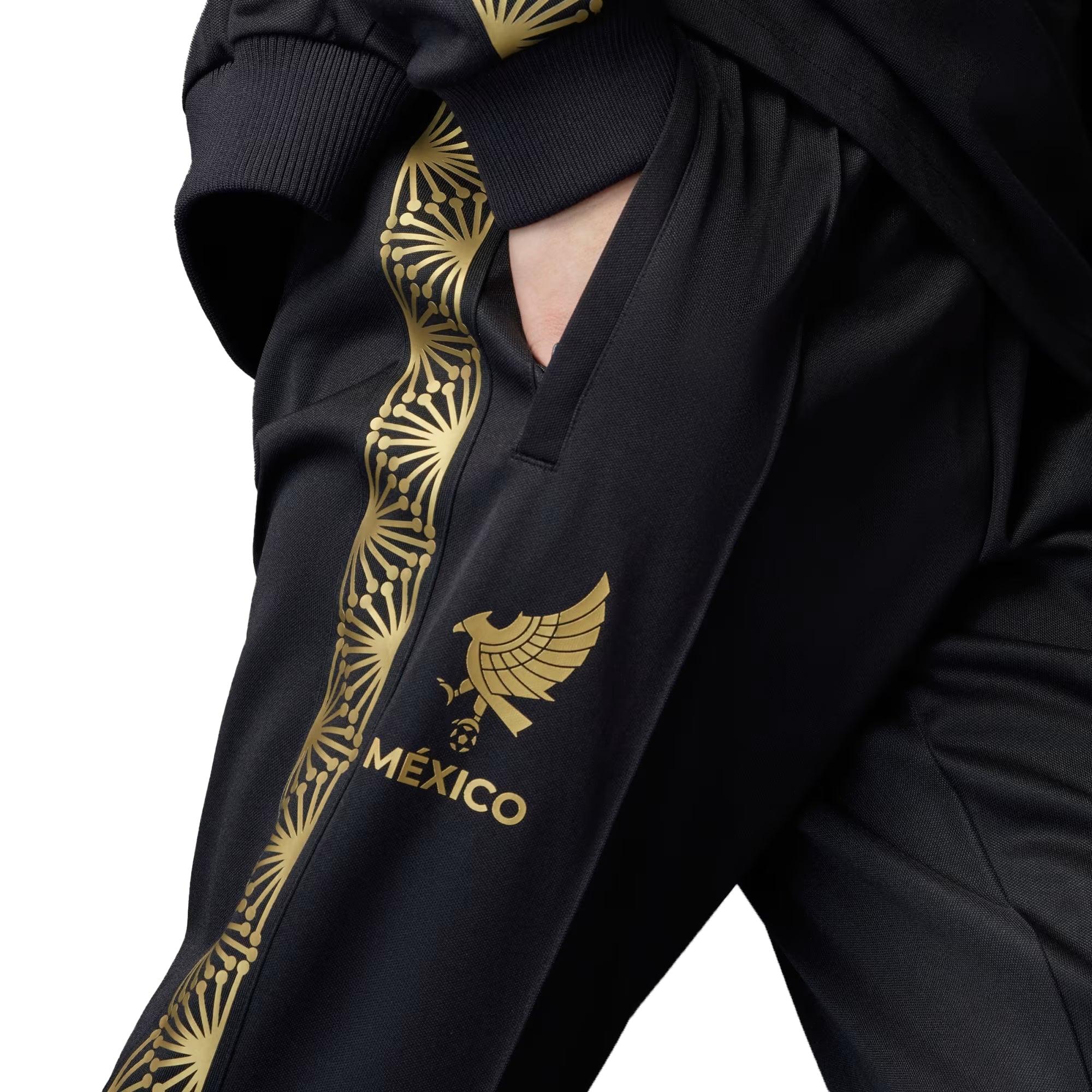 adidas Men's Mexico Gold 2025/26 Track Pants Black/Gold、mySite、bottomscart