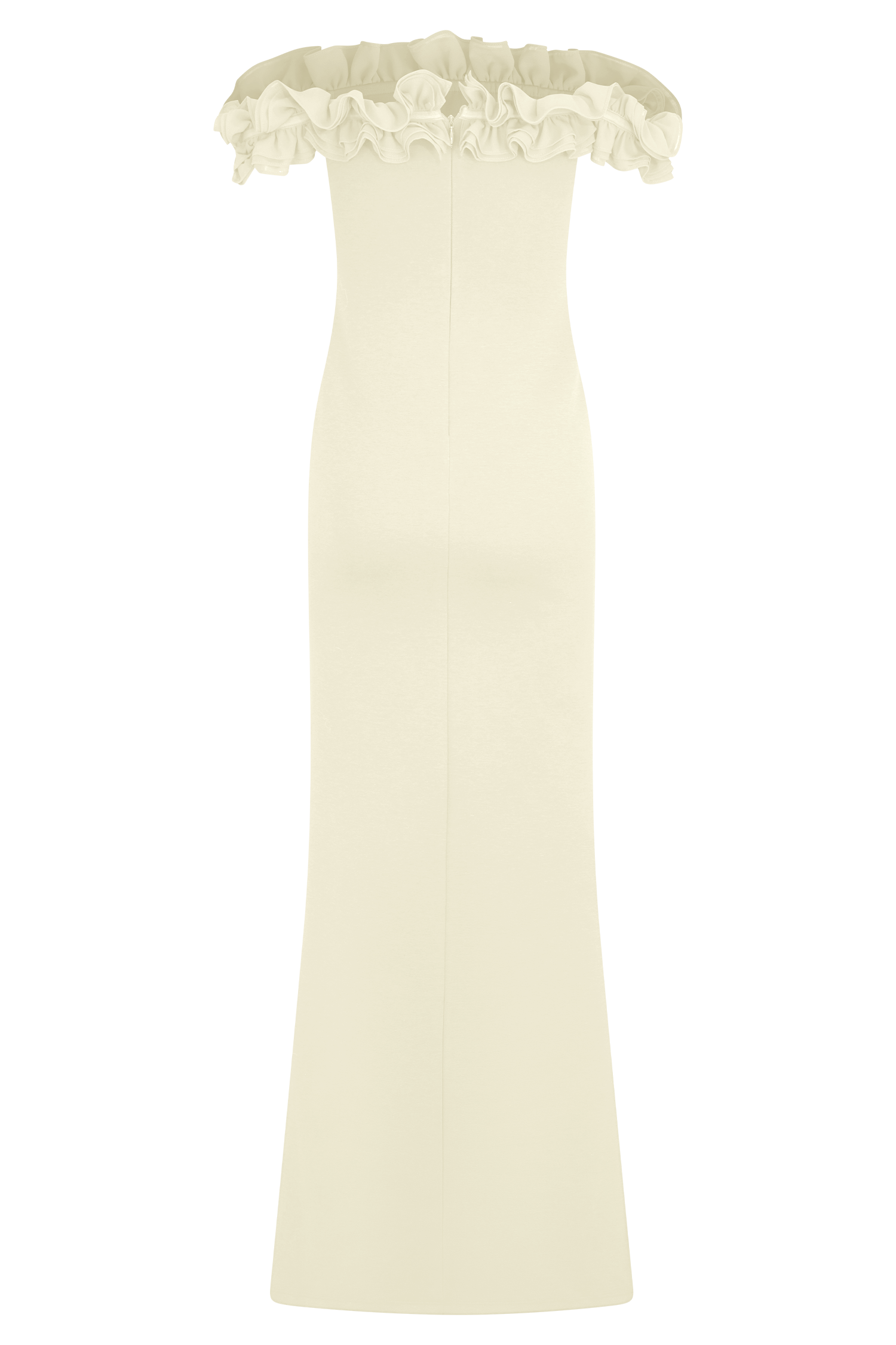 Nova Ruffle Off Shoulder Maxi Dress - Ivory、mySite、solidvoid