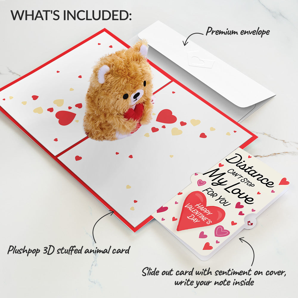 You're The Beary Best Distance Can't Stop My Love Valentine Plushpop Card and Sentiment Set、mySite、solidvoid