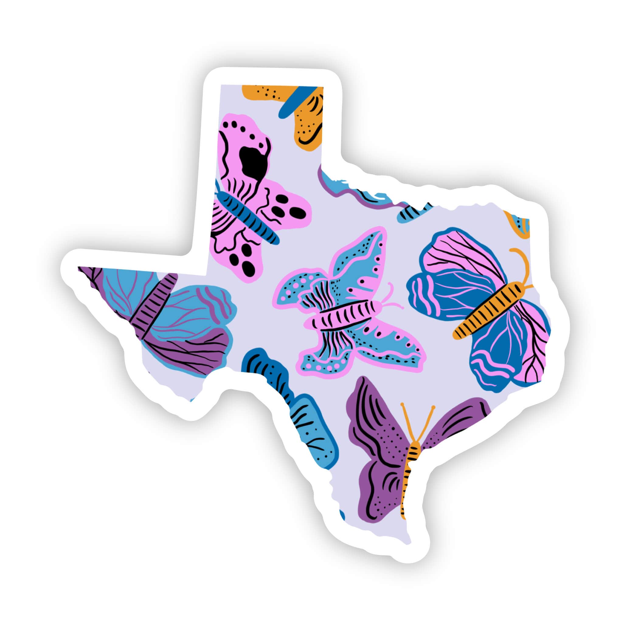  Texas Sticker - Moth & Butterfly、mySite、ghnorth