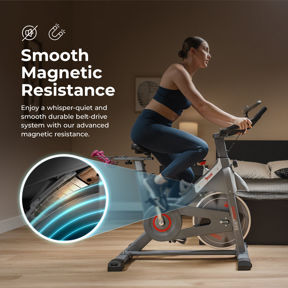  Smart Magnetic Belt Drive Indoor Cycling Exercise Bike、mySite、ghnorth