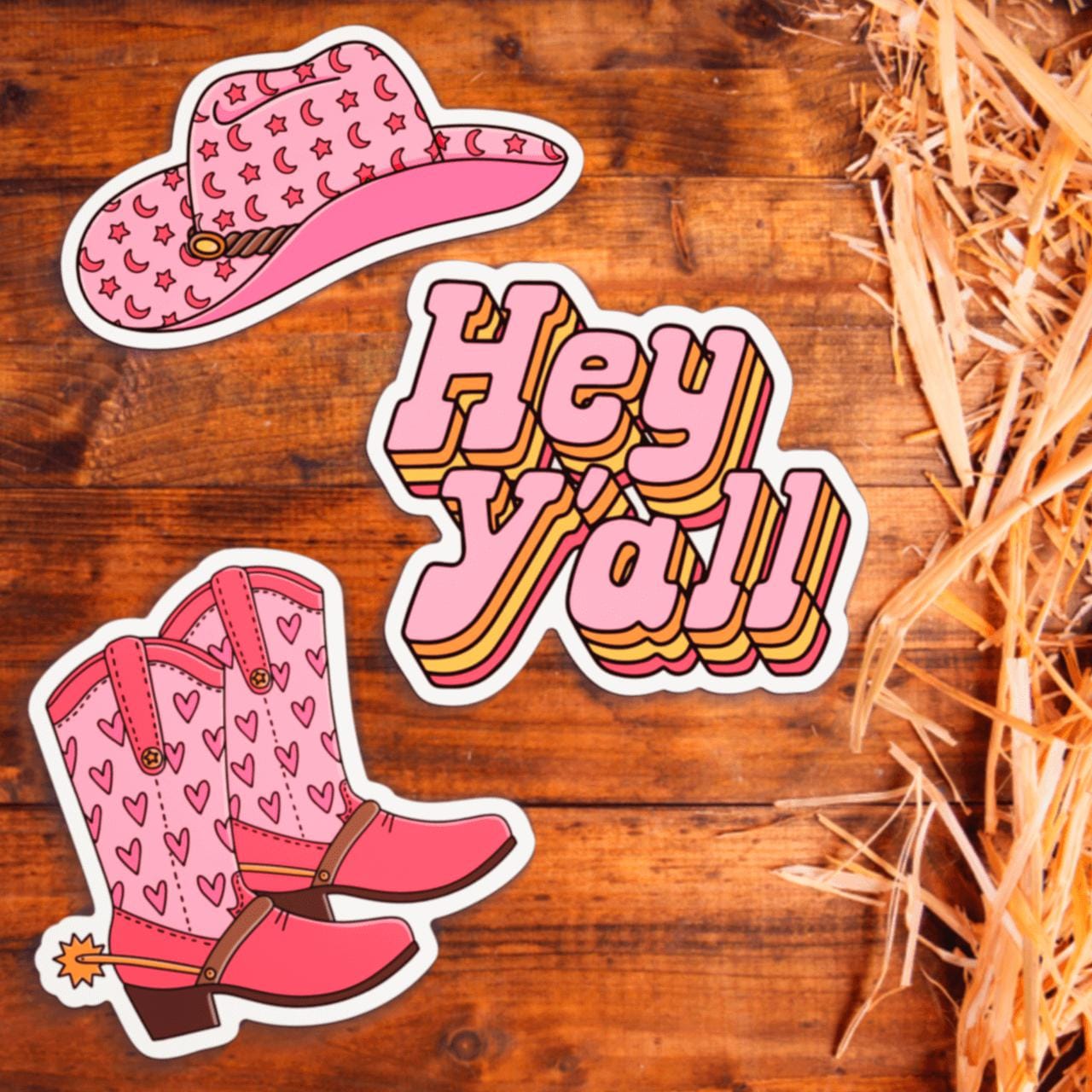  Hey Y'All Pink Hearts 3 Pack、mySite、ghnorth