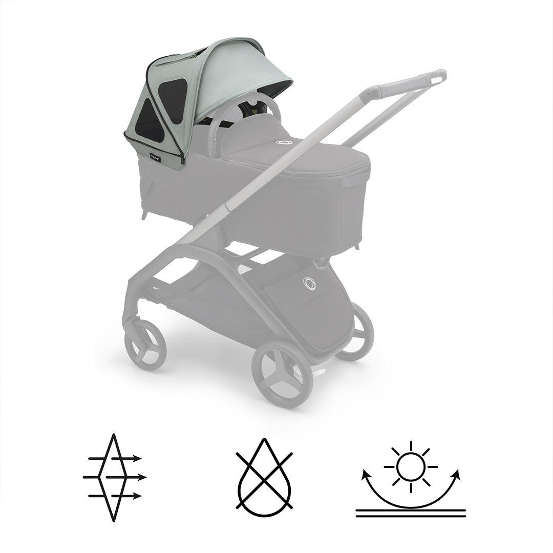  Bugaboo Dragonfly Breezy Sun Canopy - Pine Green、mySite、merchandisen