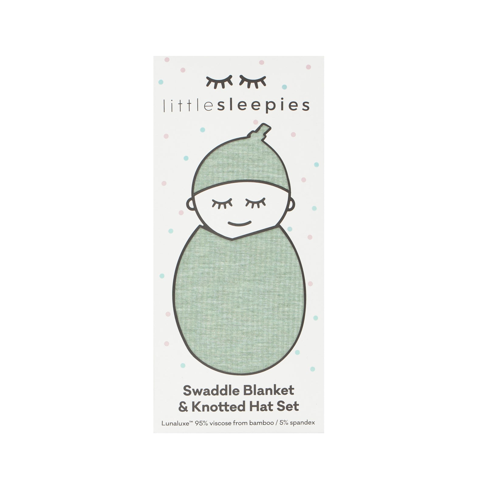 Heather Sage Ribbed Swaddle & Hat Set、mySite、g9winljtr