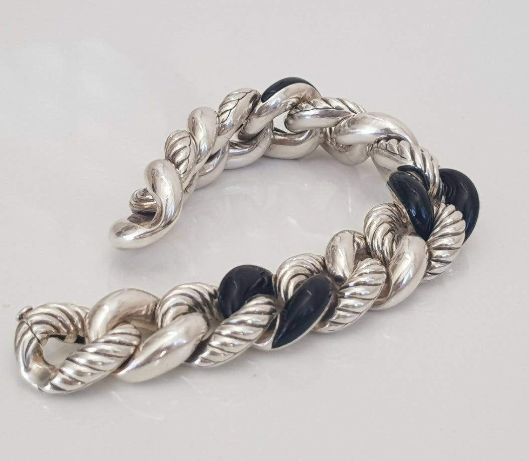 David Yurman Belmont Curb Link Bracelet 鈥?Black Onyx、mySite、hinf8tx79