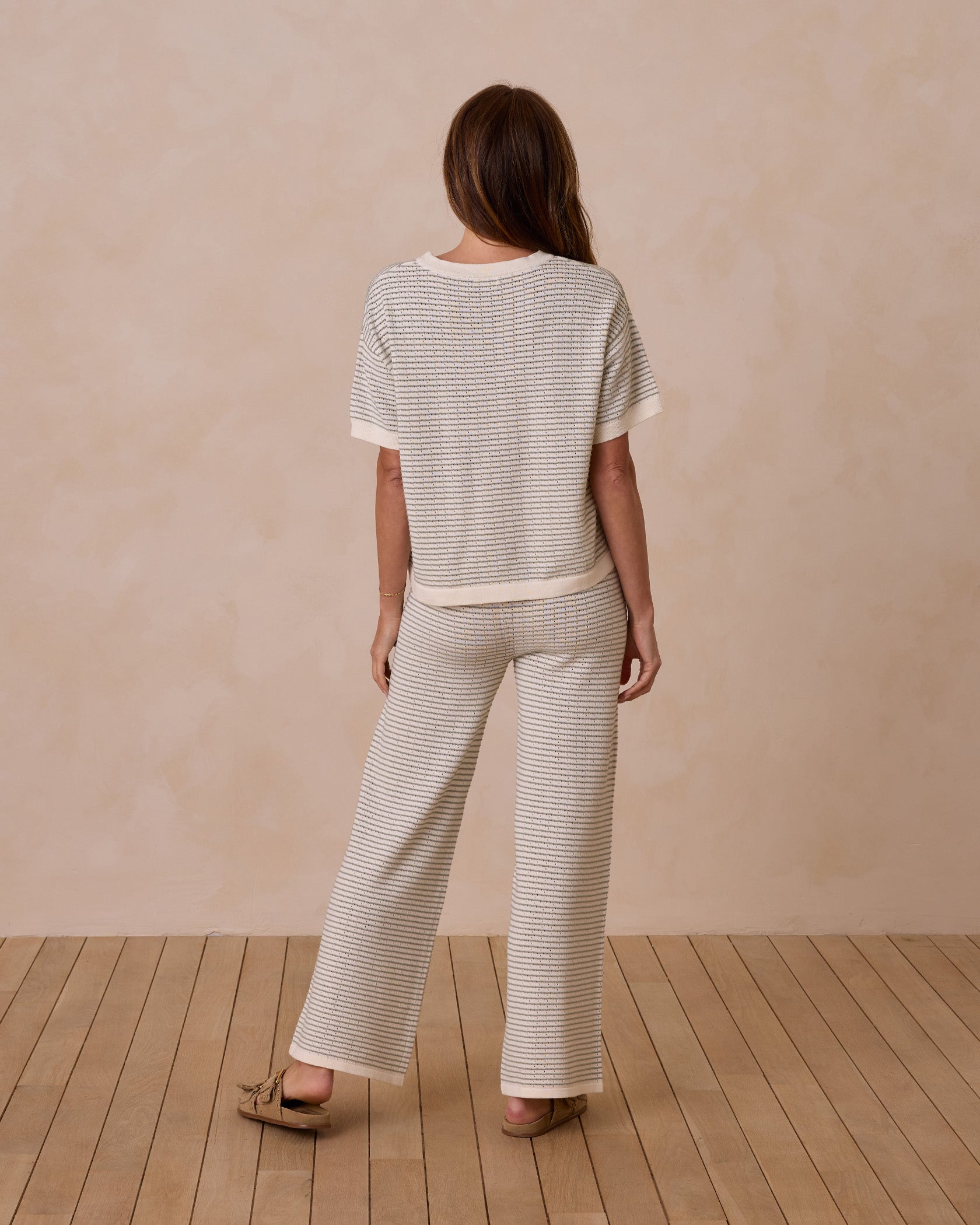  Knit Wide Leg Pant | Sage Stripe、mySite、layawaytickets