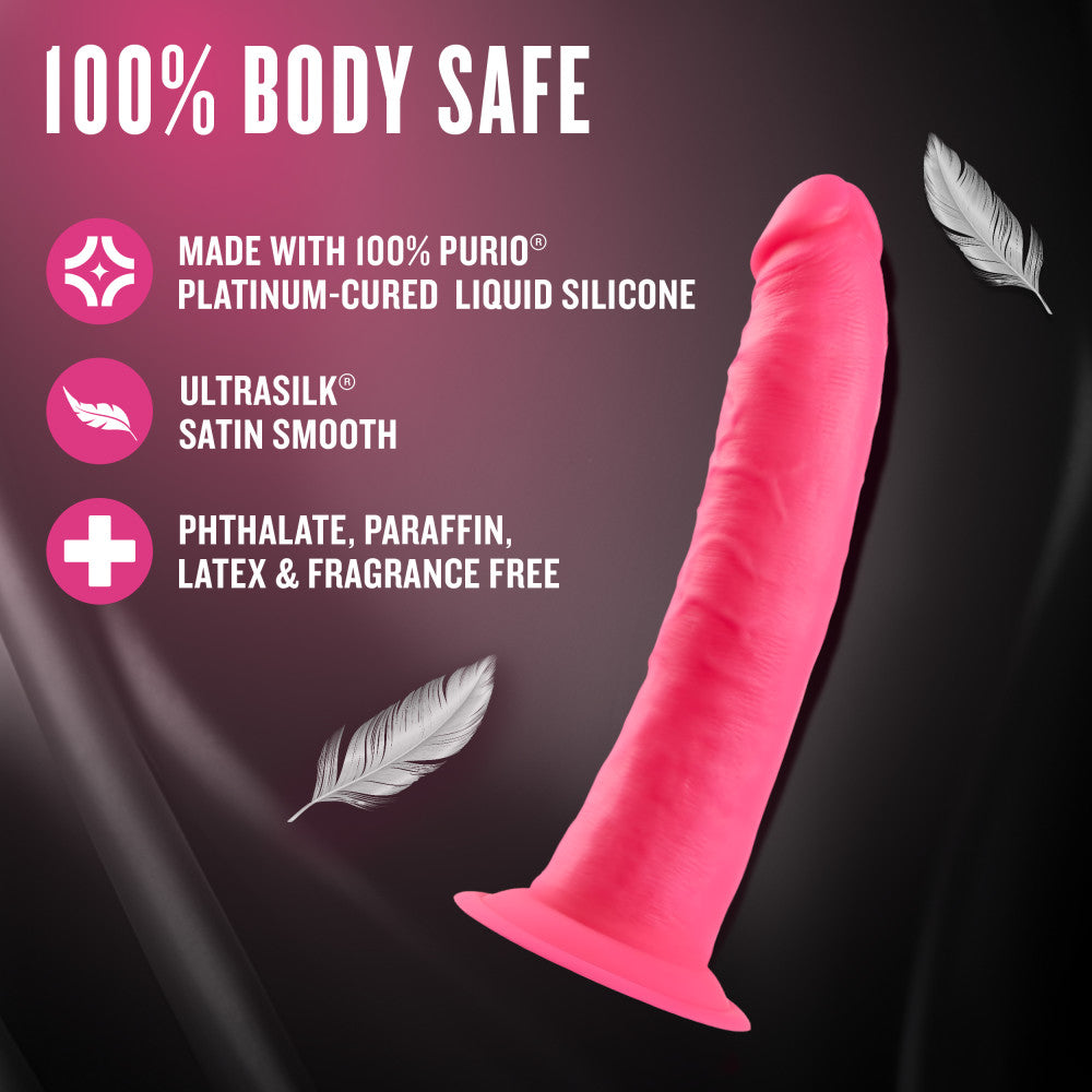 Neo Elite By Blush® | Neon Pink: 5.5-Inch Long Dildo - Made with Purio™ Silicone & SensaFeel® Dual Density Realistic Technology、mySite、bottomscart