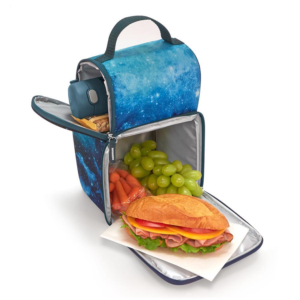 DUAL COMPARTMENT LUNCH BOX GALAXY TEAL、mySite、noshort