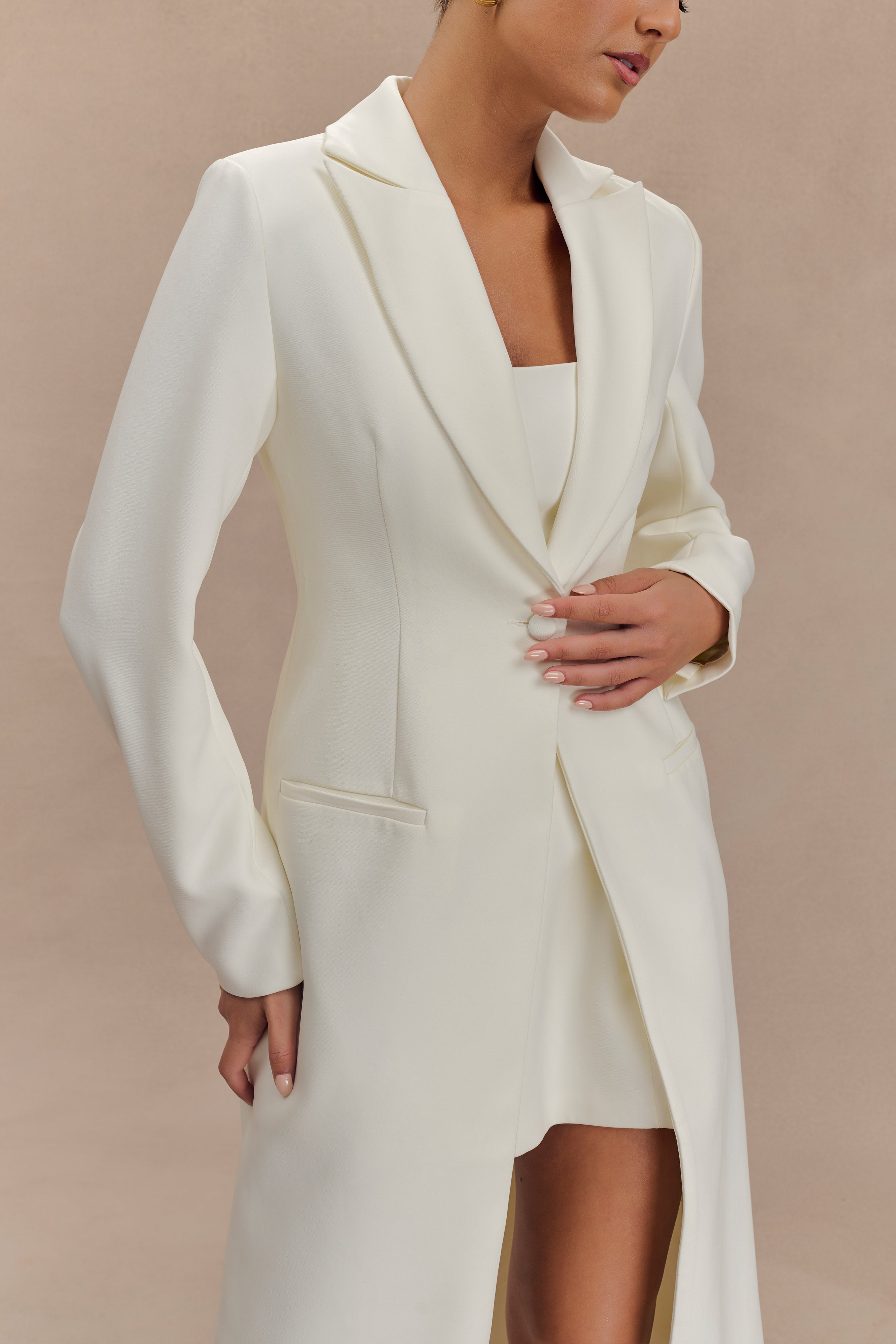 Caviar Suiting Coat - Ivory、mySite、solidvoid