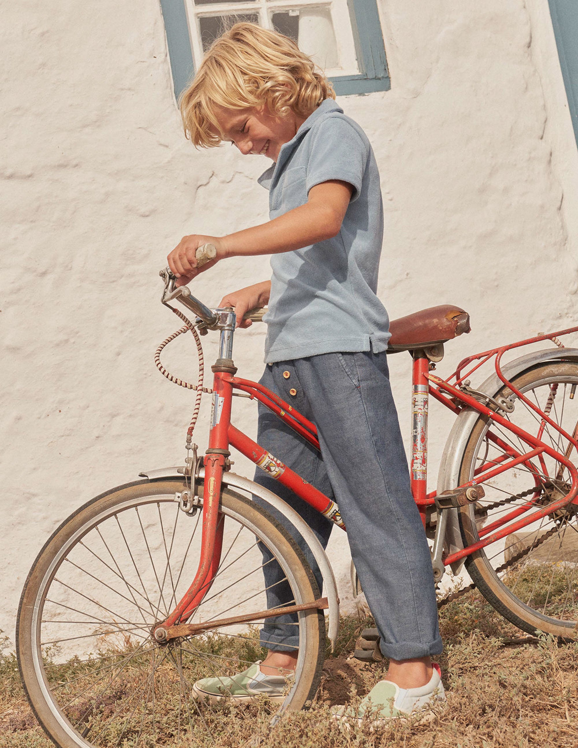  Summer Pull-On Trousers-Dark Chambray、mySite、ashleygrahame