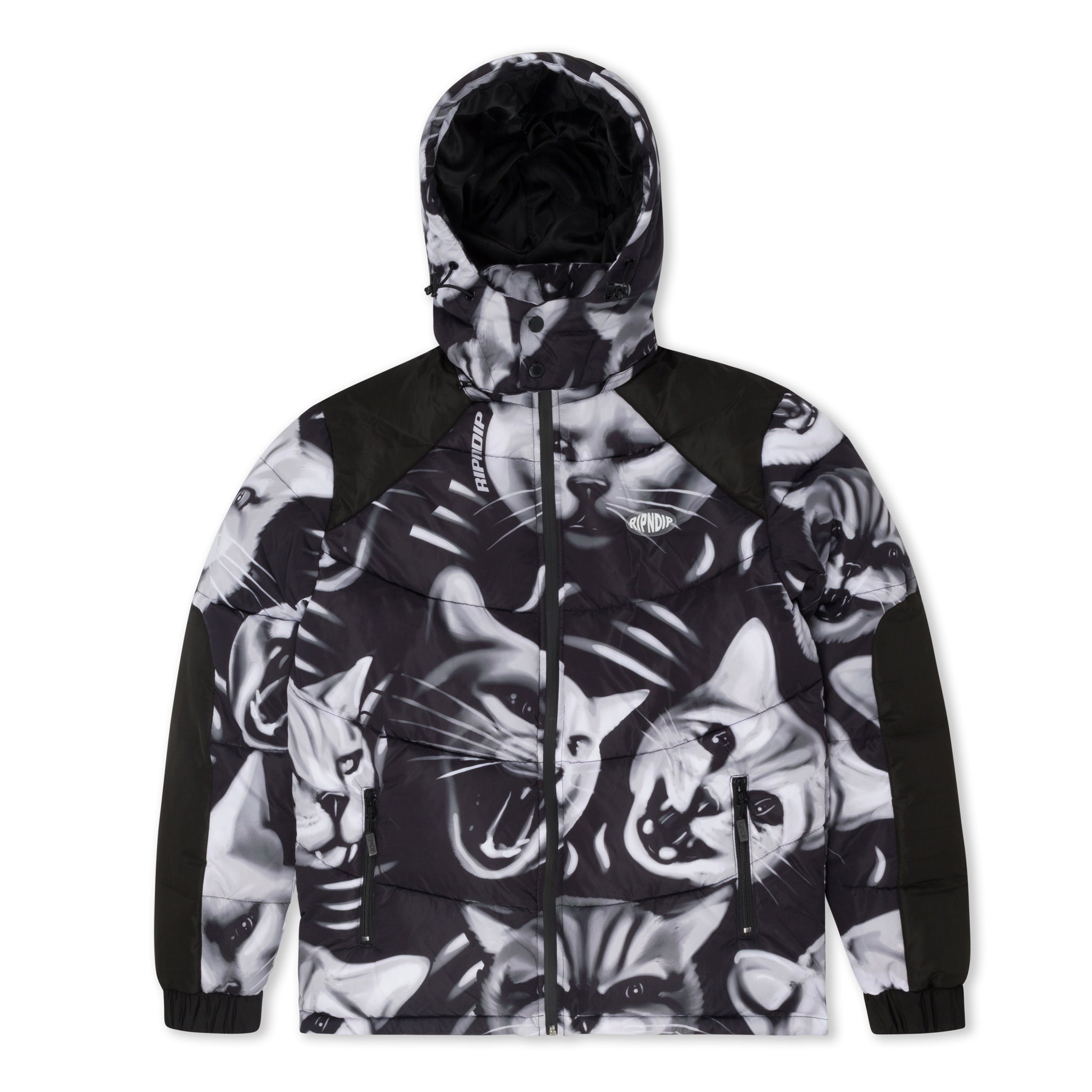  Neon Cat Puffer Jacket (Black)、mySite、merchandisen