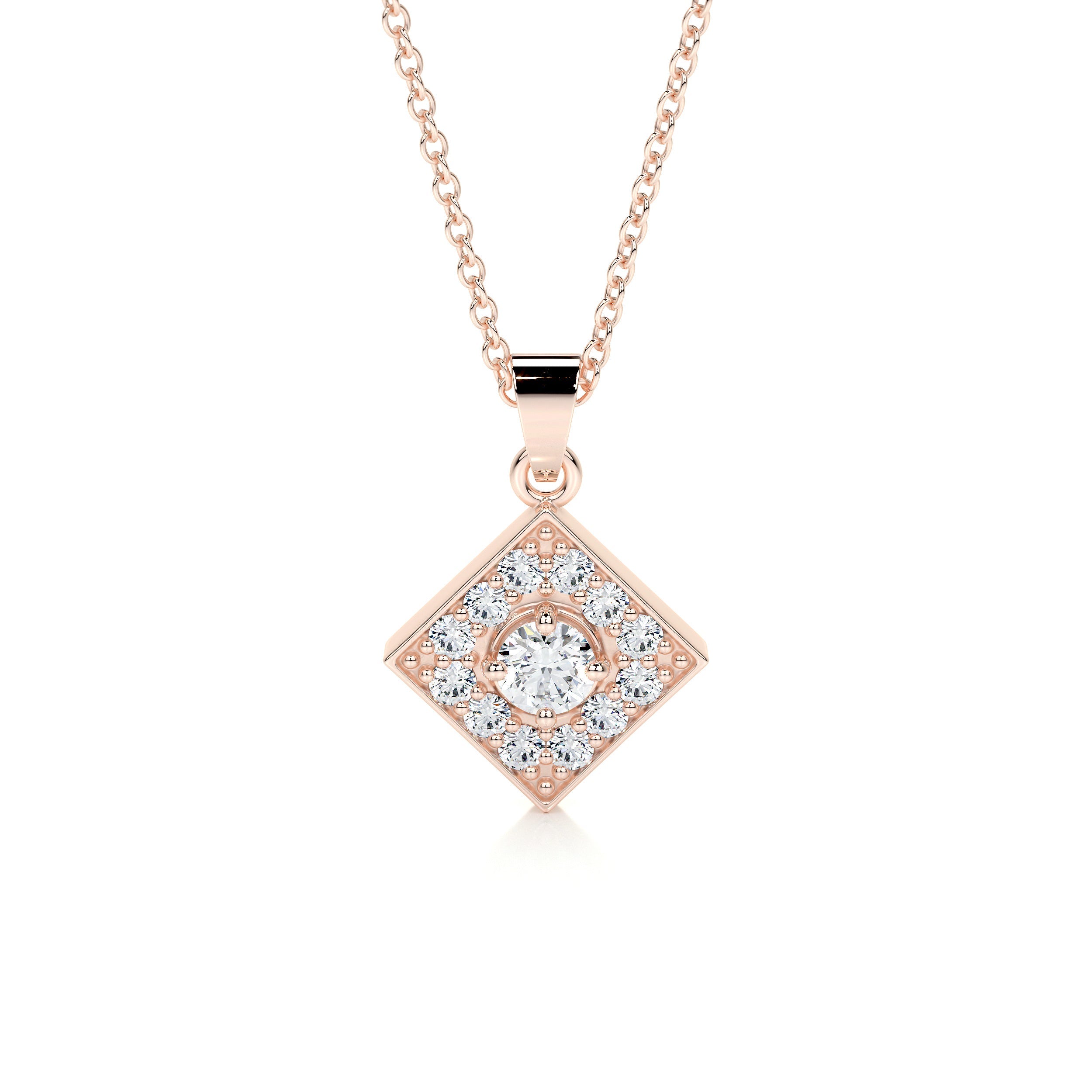 Maxine Lab Grown Diamond Pendant (0.4 Carat) -14K Rose Gold、mySite、hinf8tx79